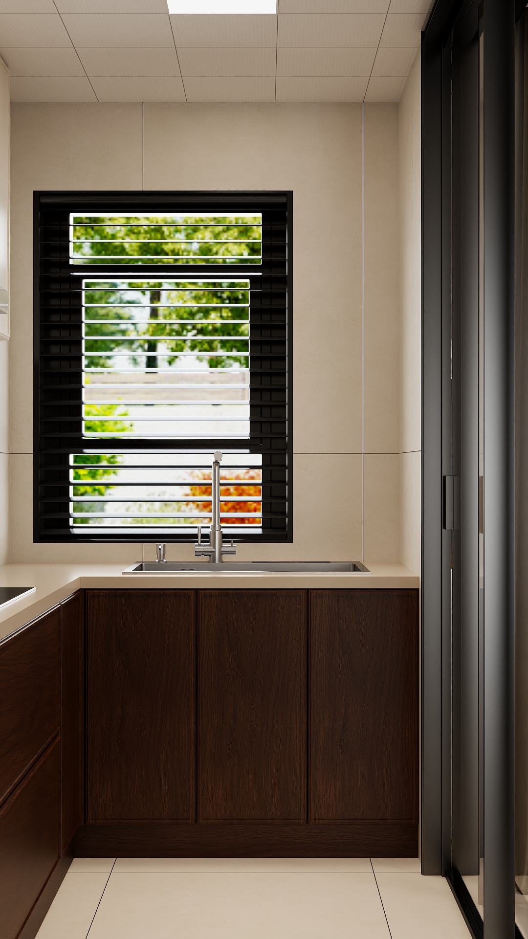 吴爽-123m²复古现代风格设计装修效果图