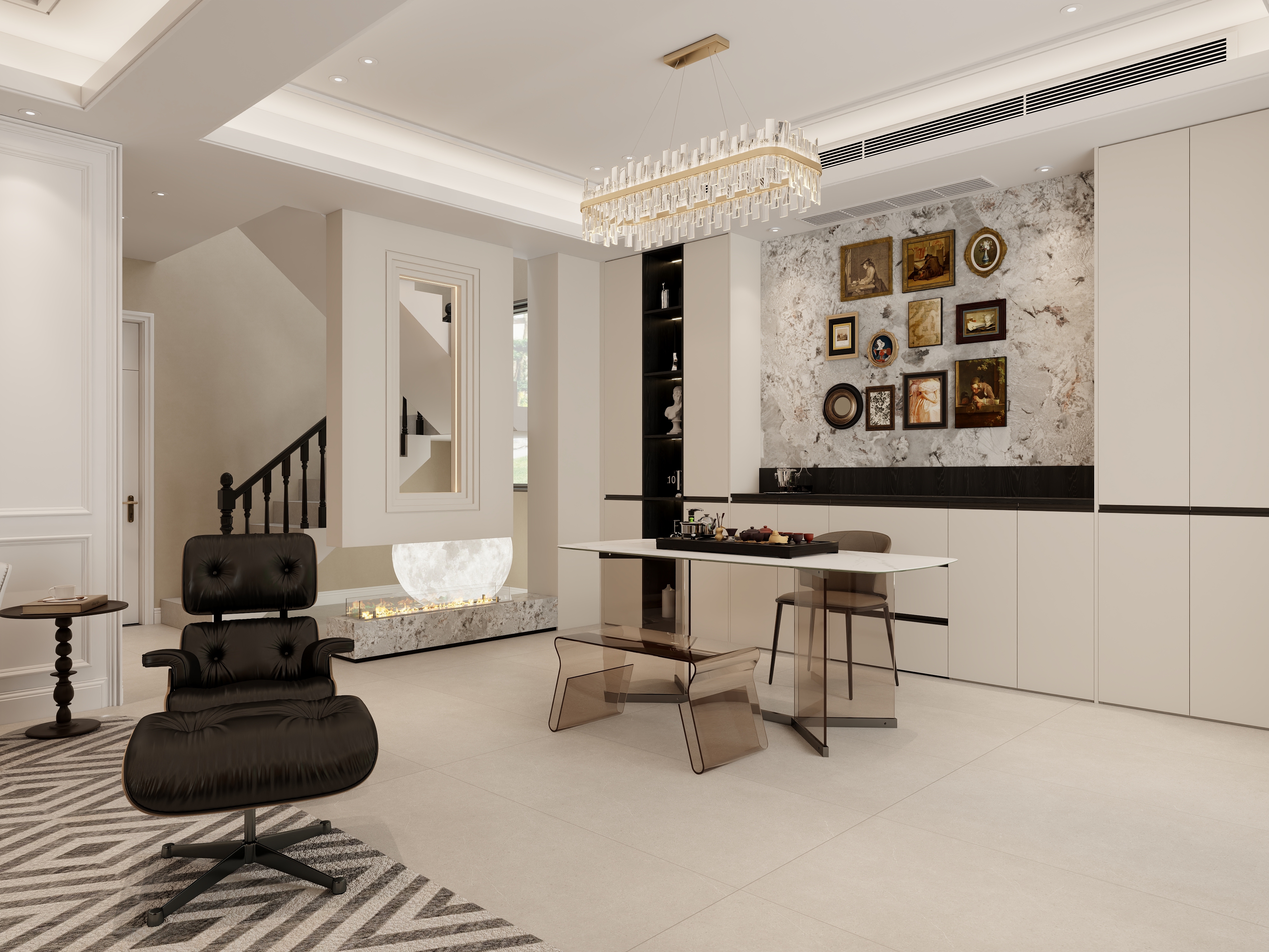 王飞丨星尘设计-万户新村别墅-装修设计方案