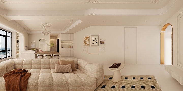 柏杨7-众益城-155-奶油-装修设计方案