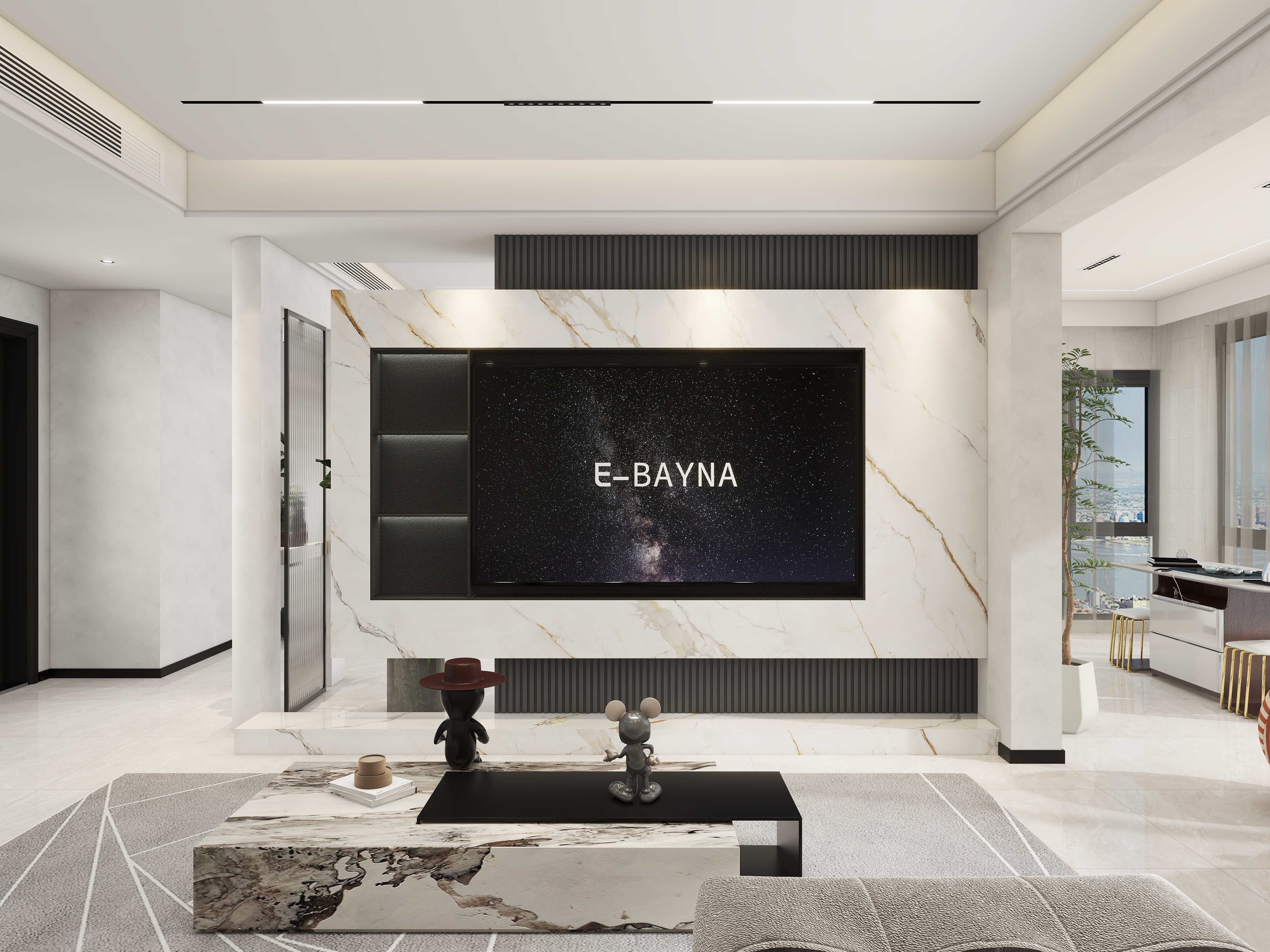 陈飞-《桃李又春风》135㎡3室现代风格效果展示-装修设计方案