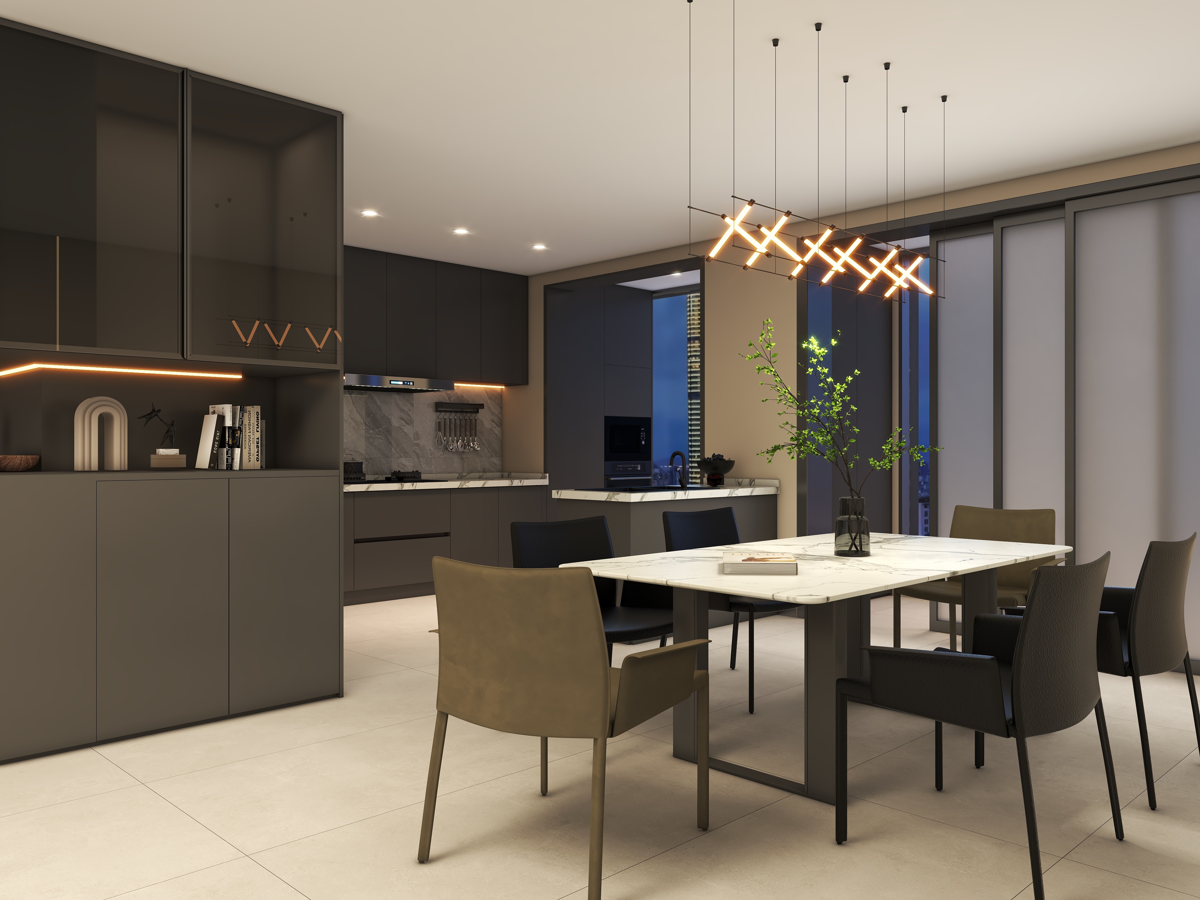 王翠丽-郁南都城现代简约223㎡4室-装修设计方案