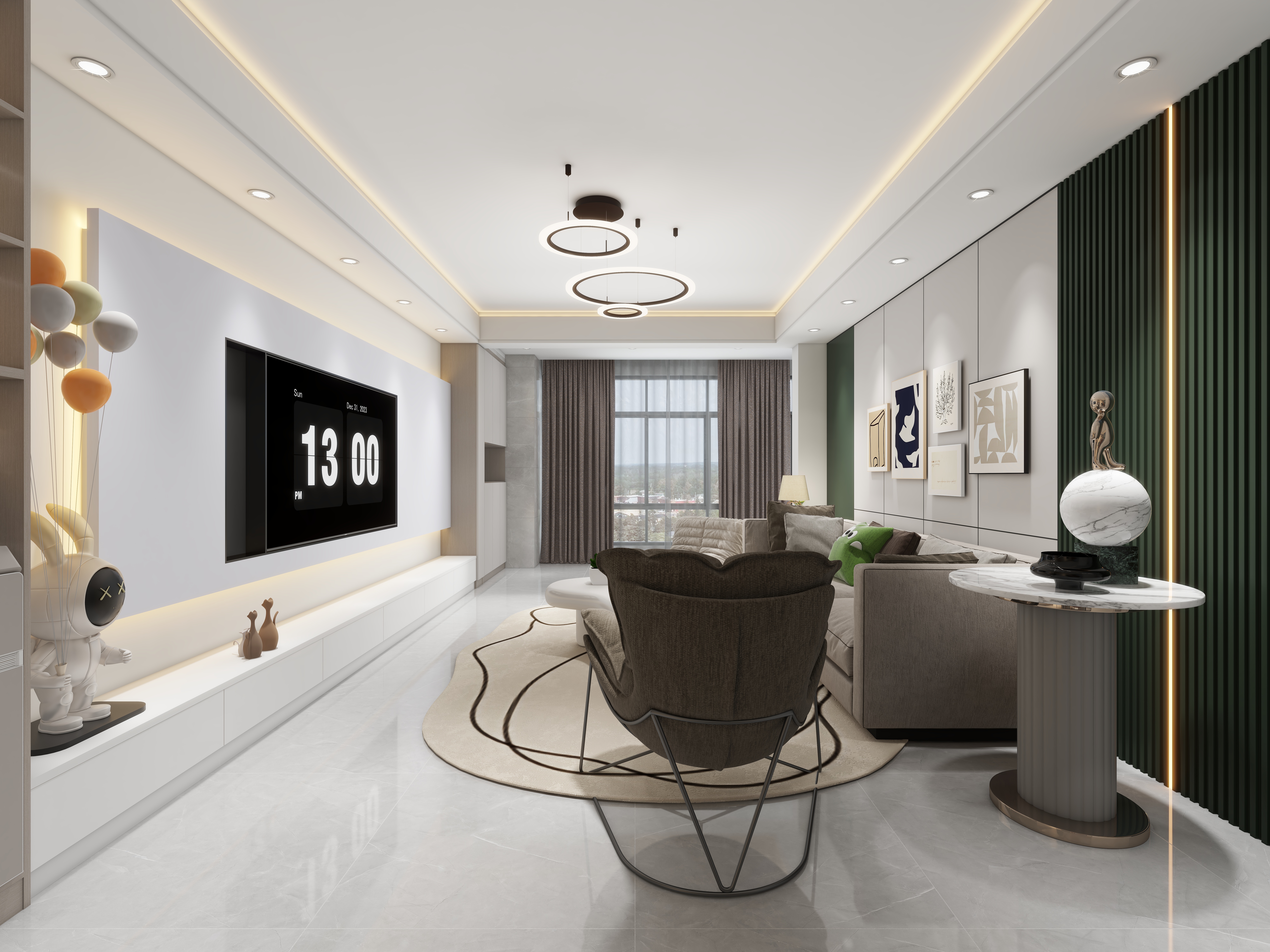 BruceJ-现代客餐厅-装修设计方案