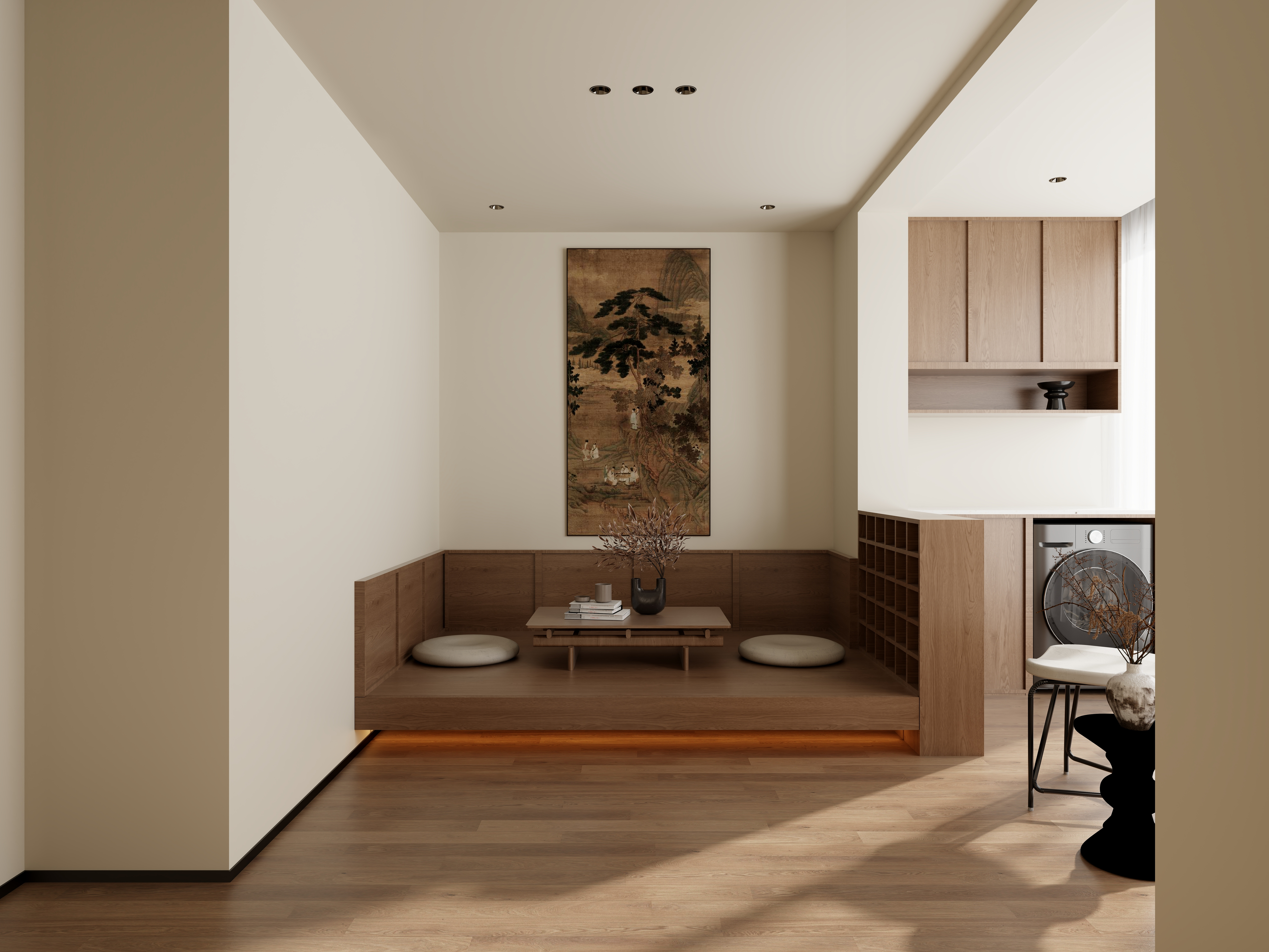 设计师陈端阳-天津南大教师楼 中古风装修效果图