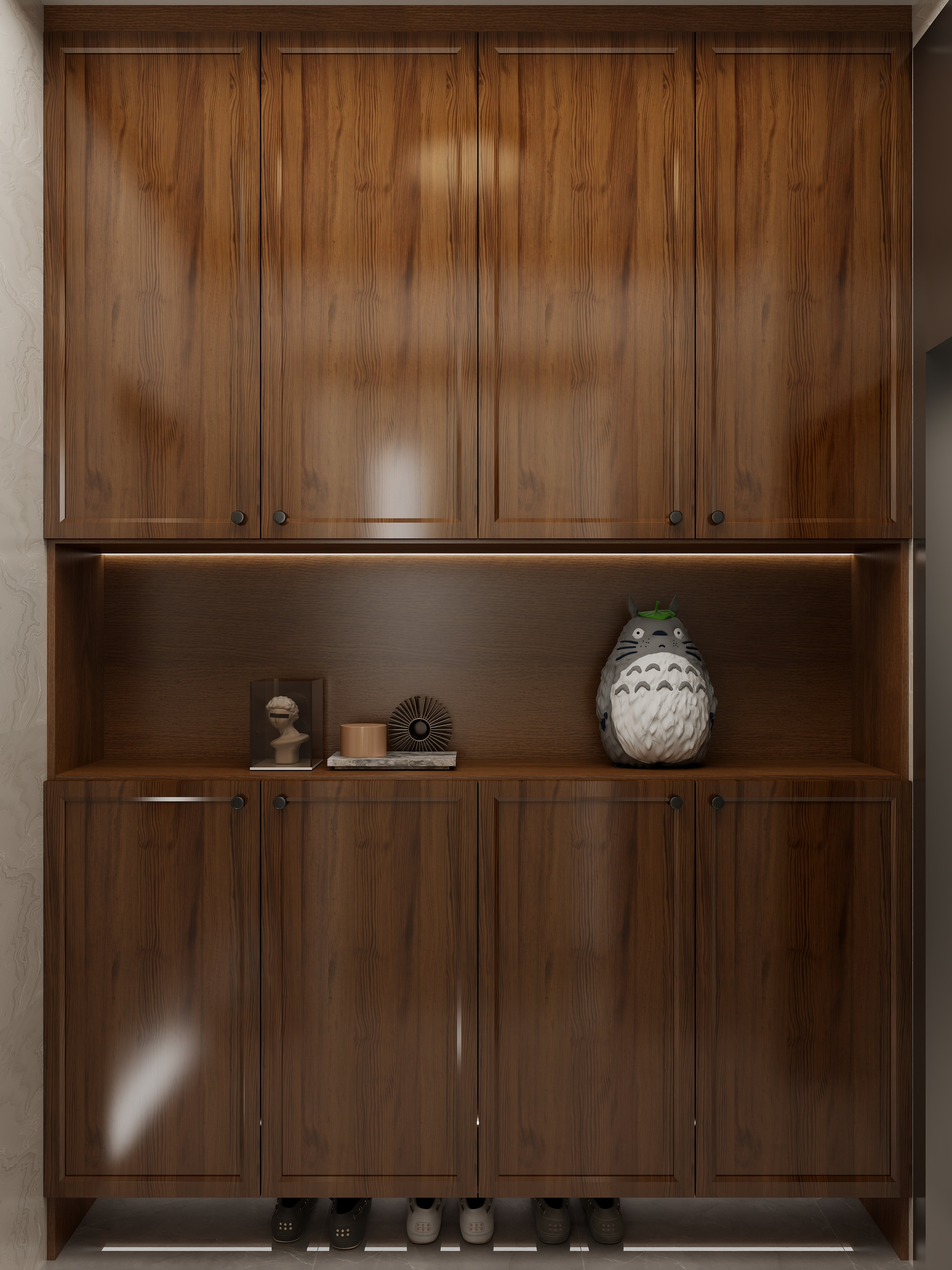 壹诺设计工作室-127㎡3室-中古风装修效果图