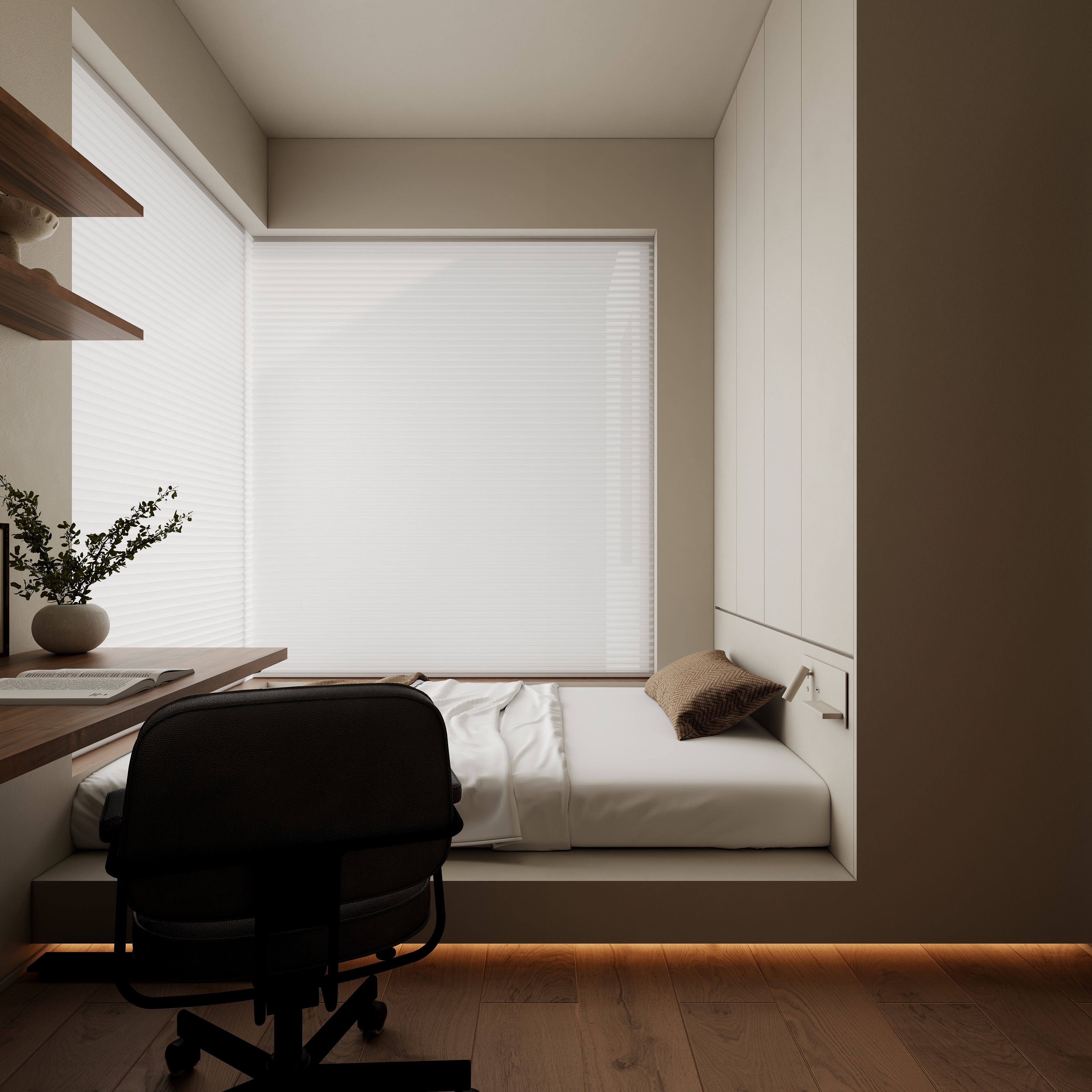 梁筑设计-《阳光大地》-四川达州90平两居装修效果图