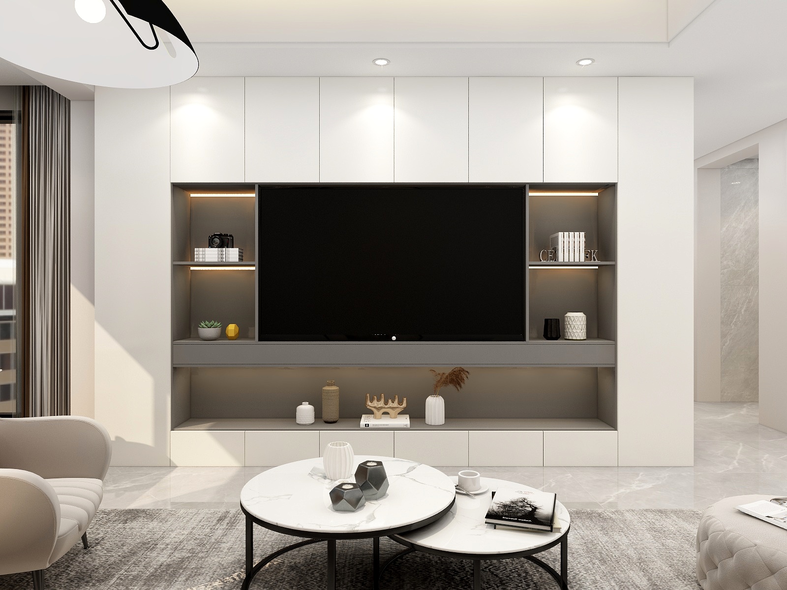 湛智华-现代简约128平4房 中信凯旋城 装修效果图