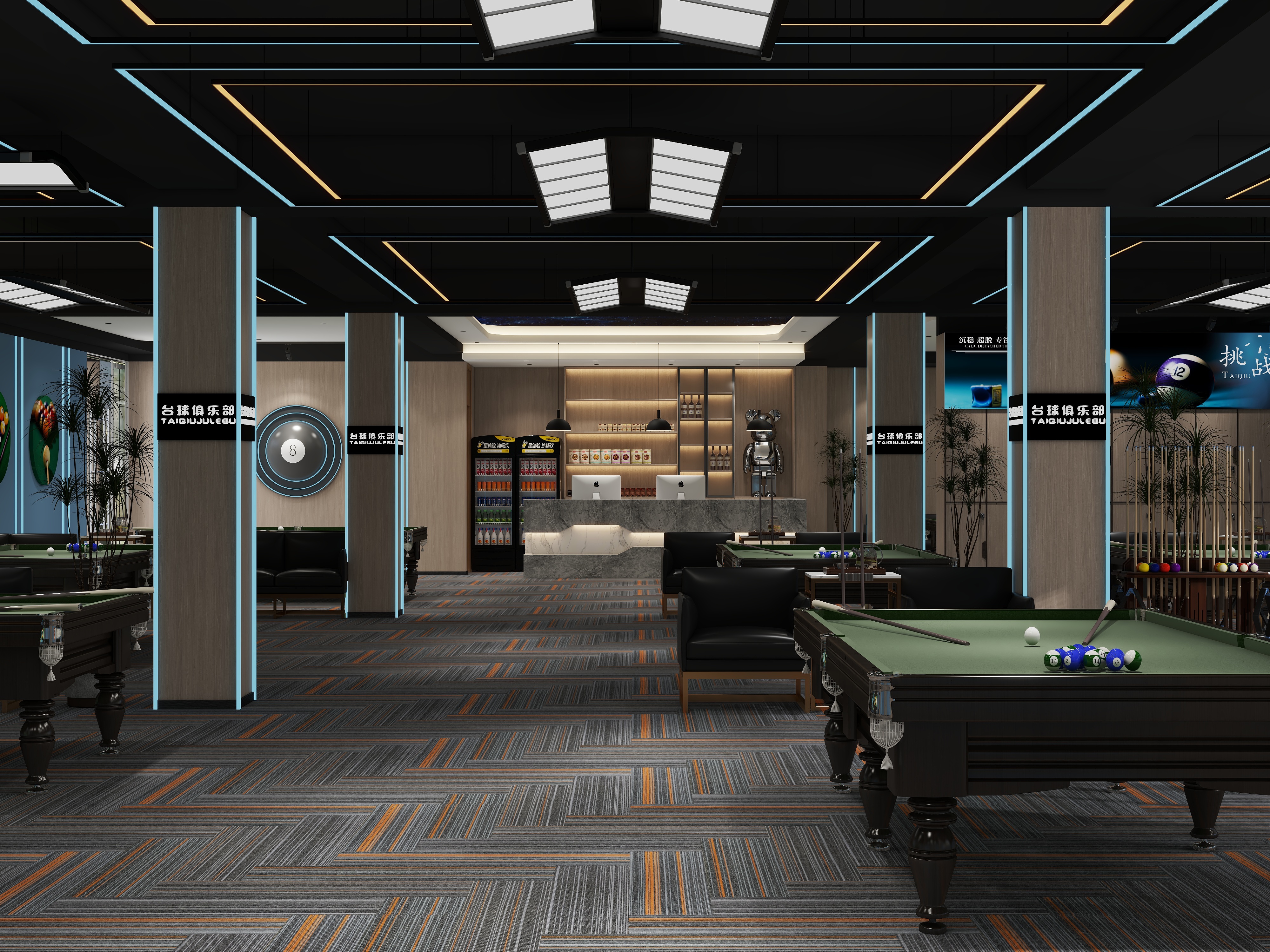 楚瑜设计-台球俱乐部-装修设计方案