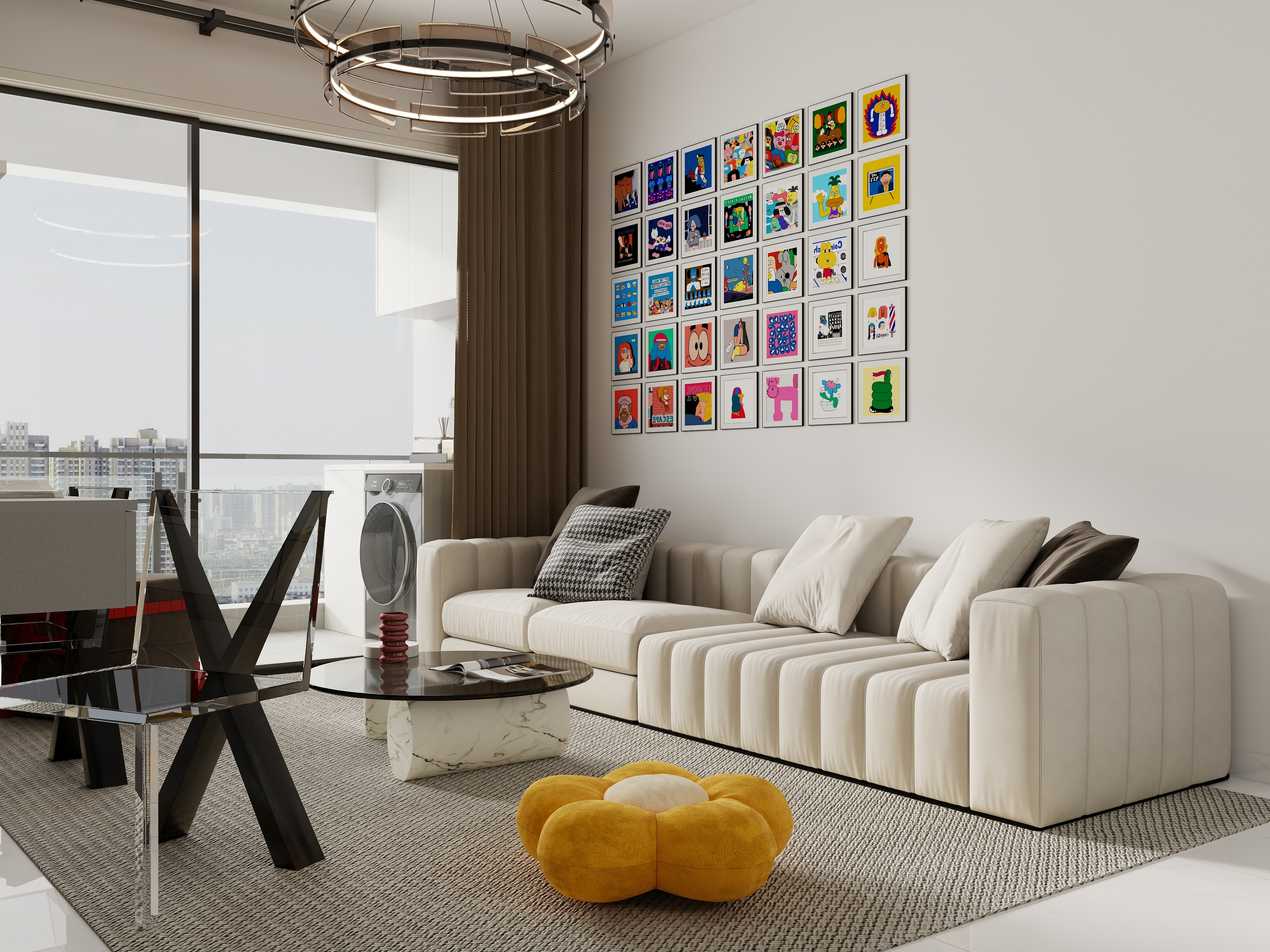 流年设计-效果图代画-现代简约-2室-装修设计方案