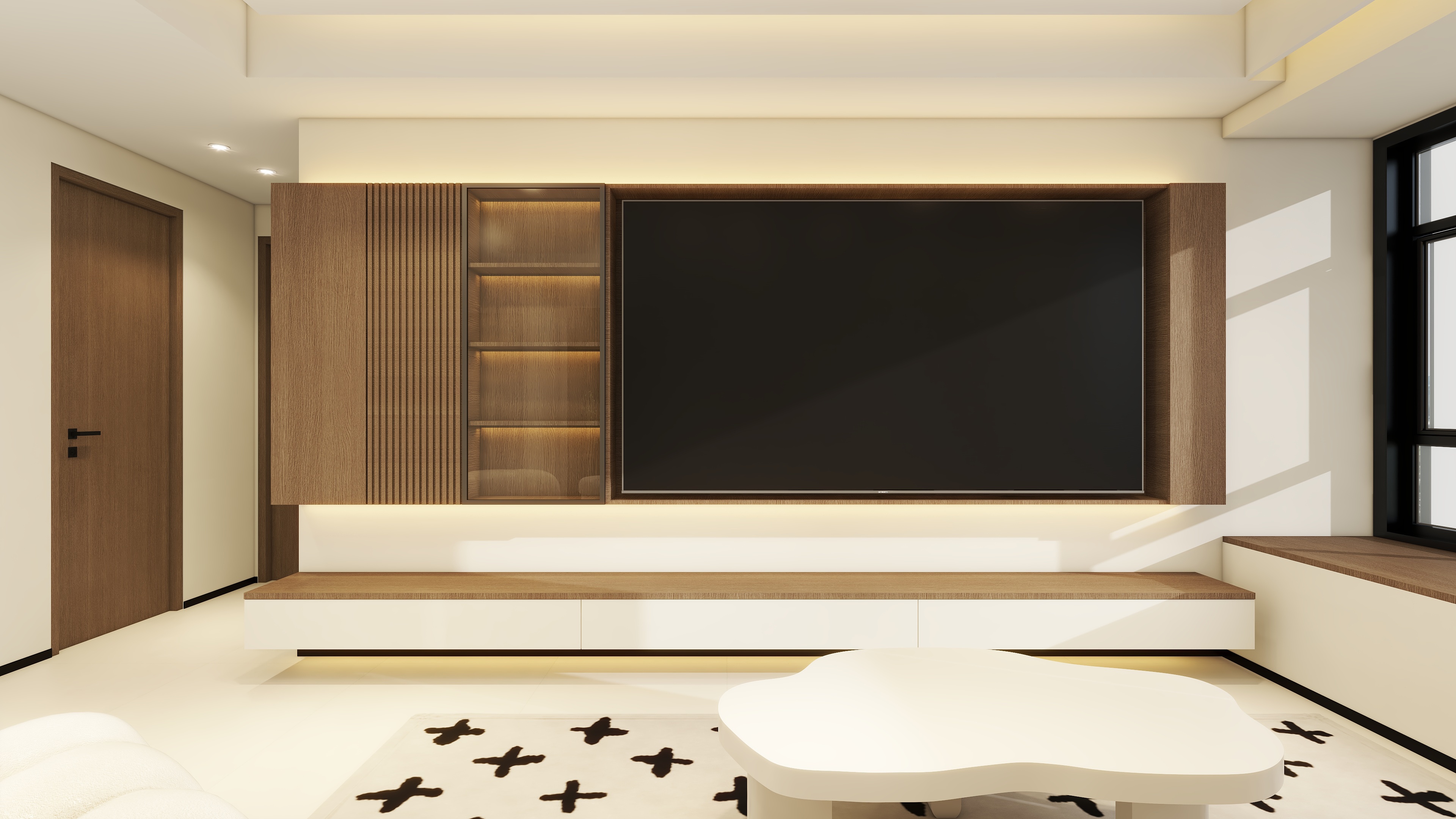 西安设计师汤汤-金泰·假日花城混搭97㎡2室装修效果图