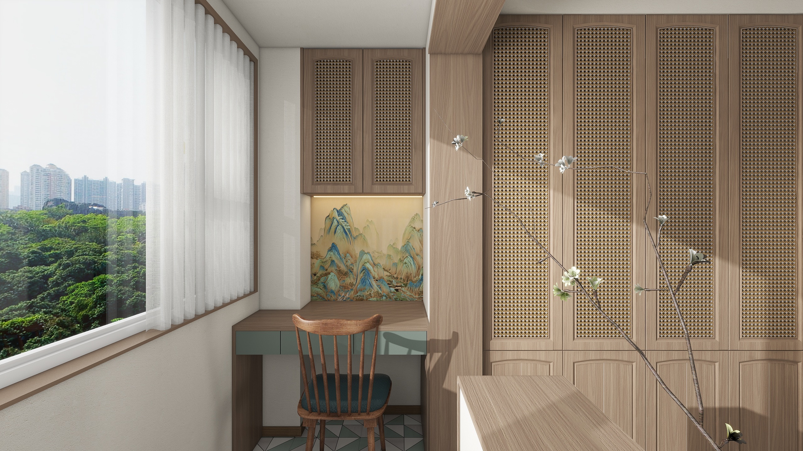 阳光cici-61m²中古混搭2室 | 旧房改造装修效果图