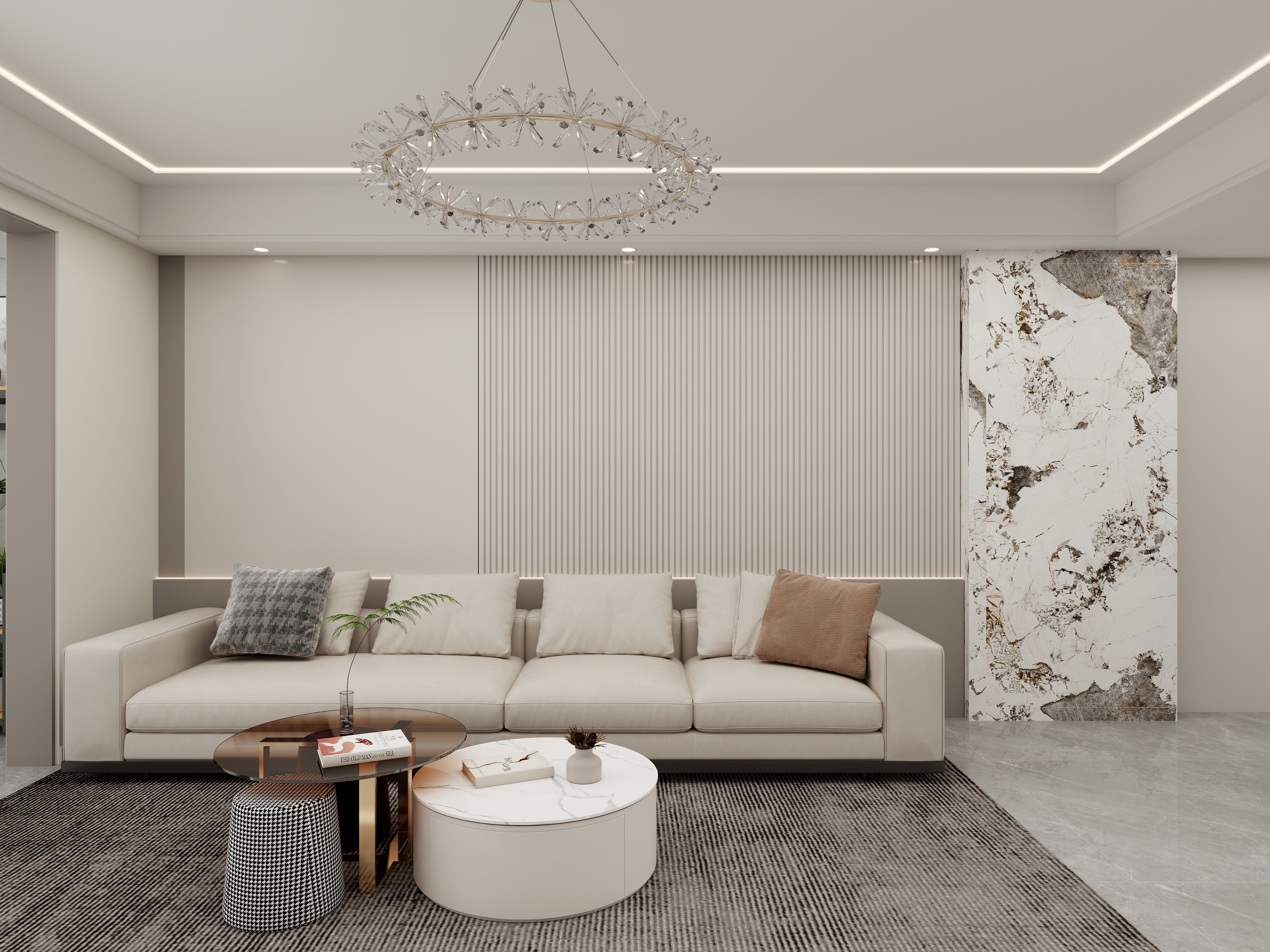 壹诺设计工作室-155㎡4室-现代简约装修效果图