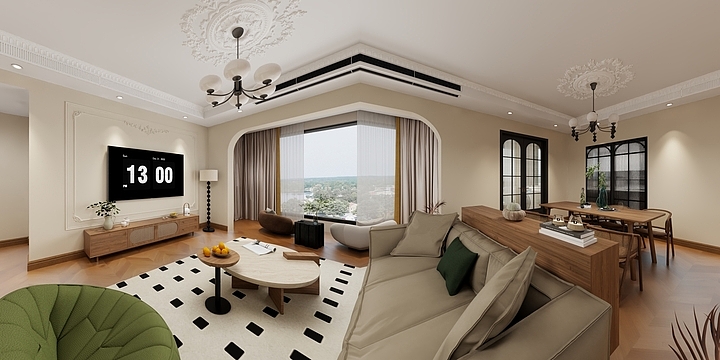 设计师曾志军-凤城郦都143方法式效果图-装修设计方案