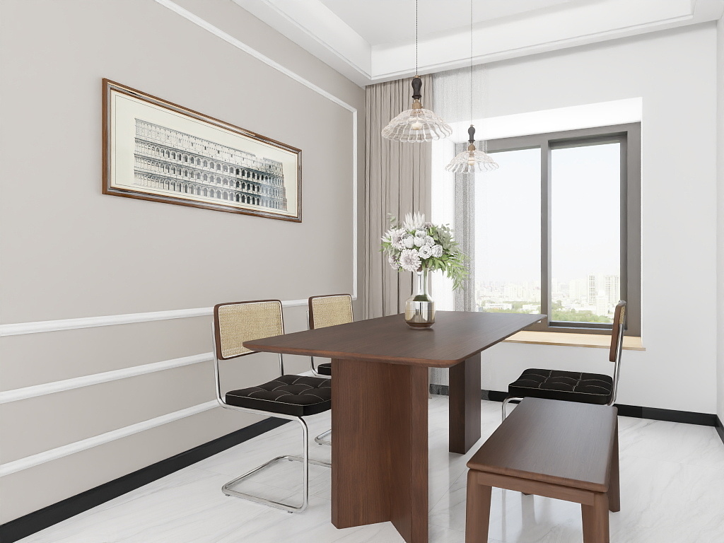 伍蓝-128㎡3室-装修设计方案