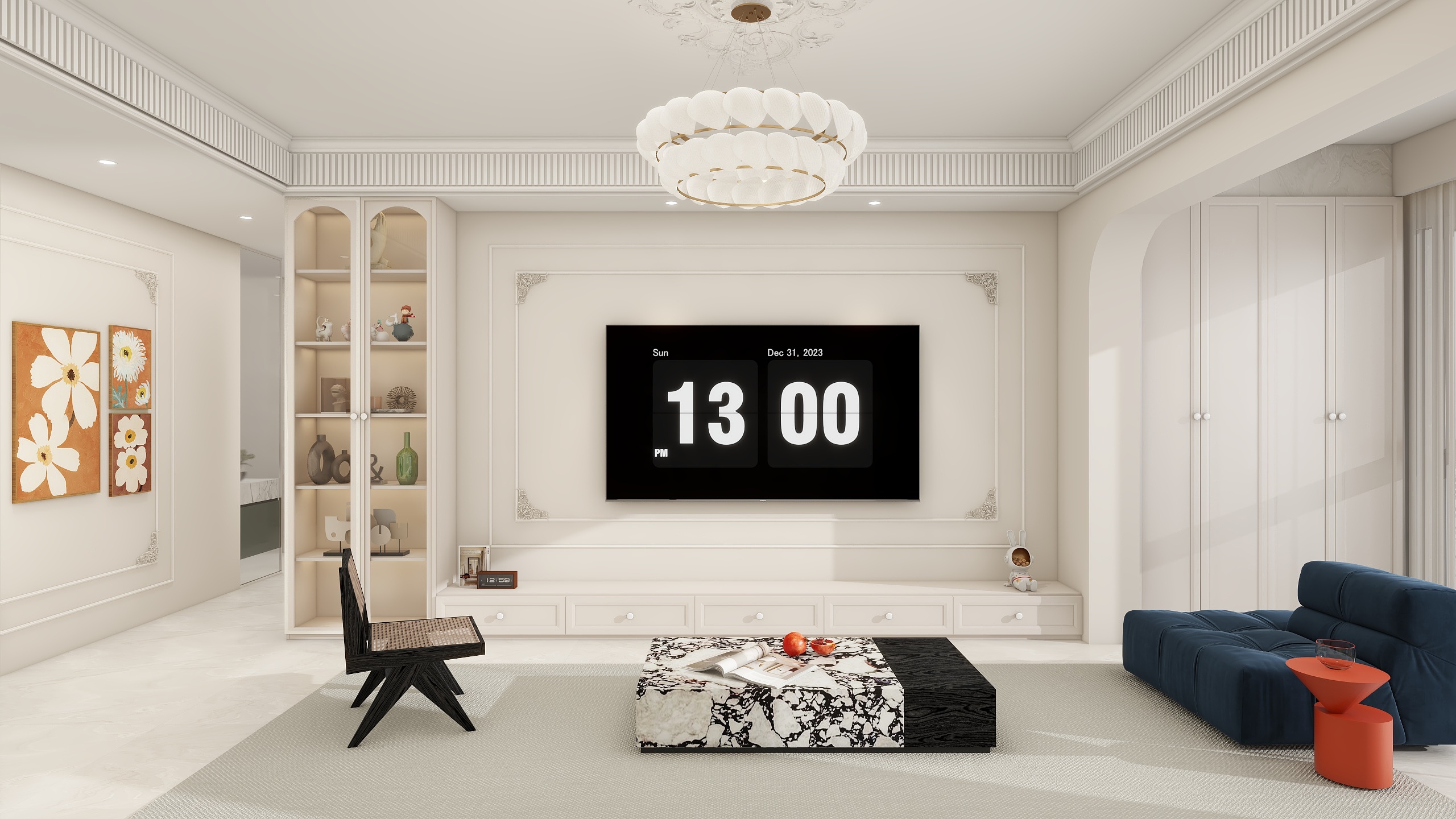 晓凤19154169036-凯旋公馆139平（H户型）法式奶油风-装修设计方案