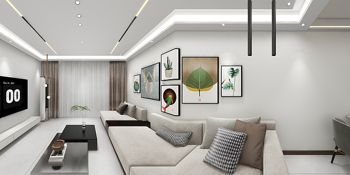 京都传媒高端设计工作室-万户装饰奥林观邸效果图-装修设计方案