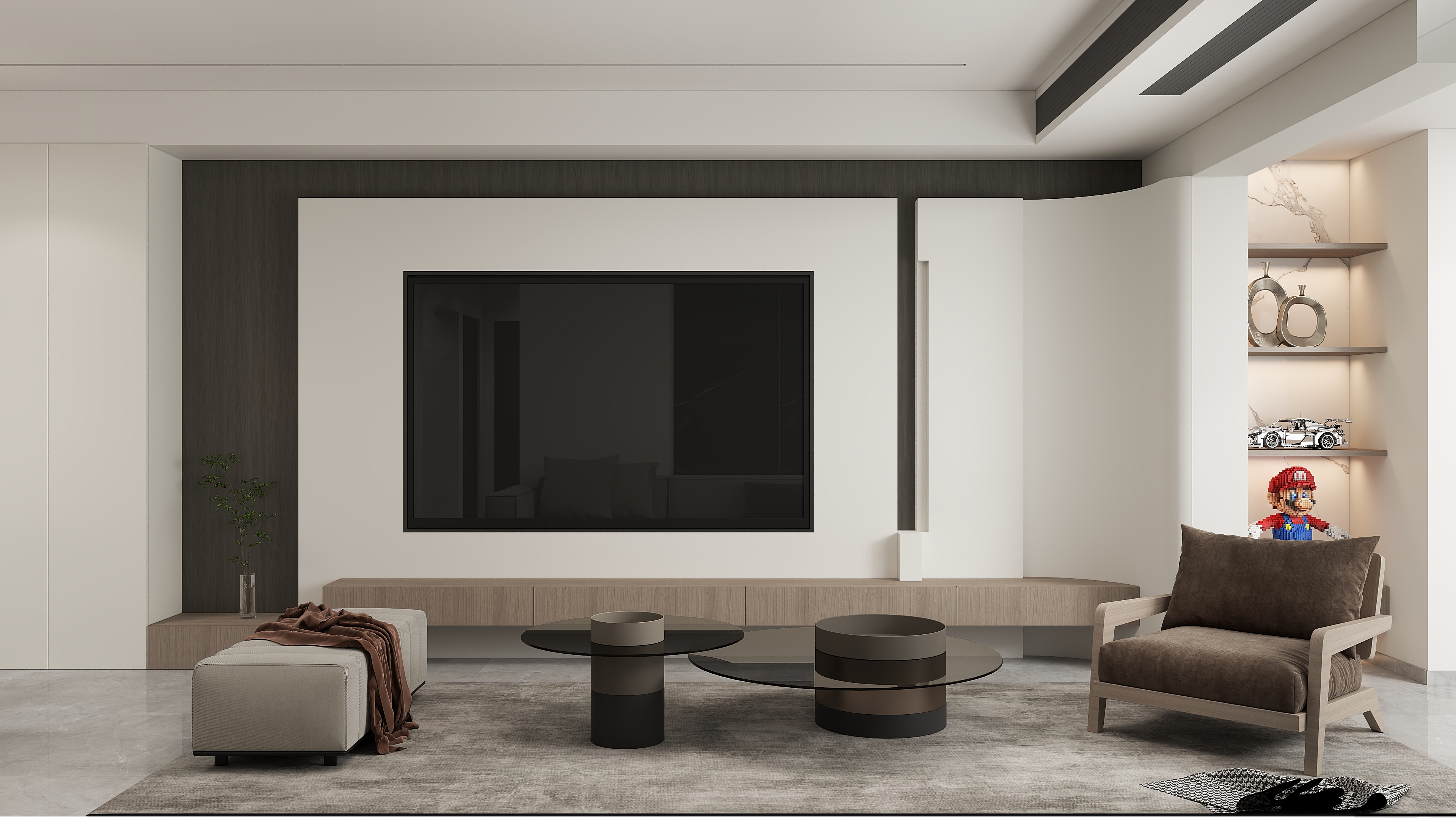 邓显俞-【现代简约】白石印115㎡三室-装修设计方案