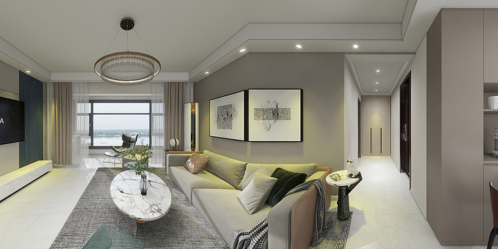 元一风水空间设计机构-铂金时代1-2-203-装修设计方案