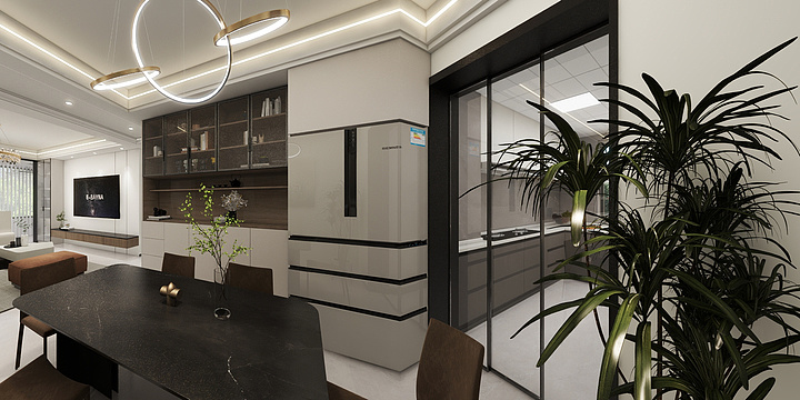 拾真空间设计-金科效果135户型-装修设计方案