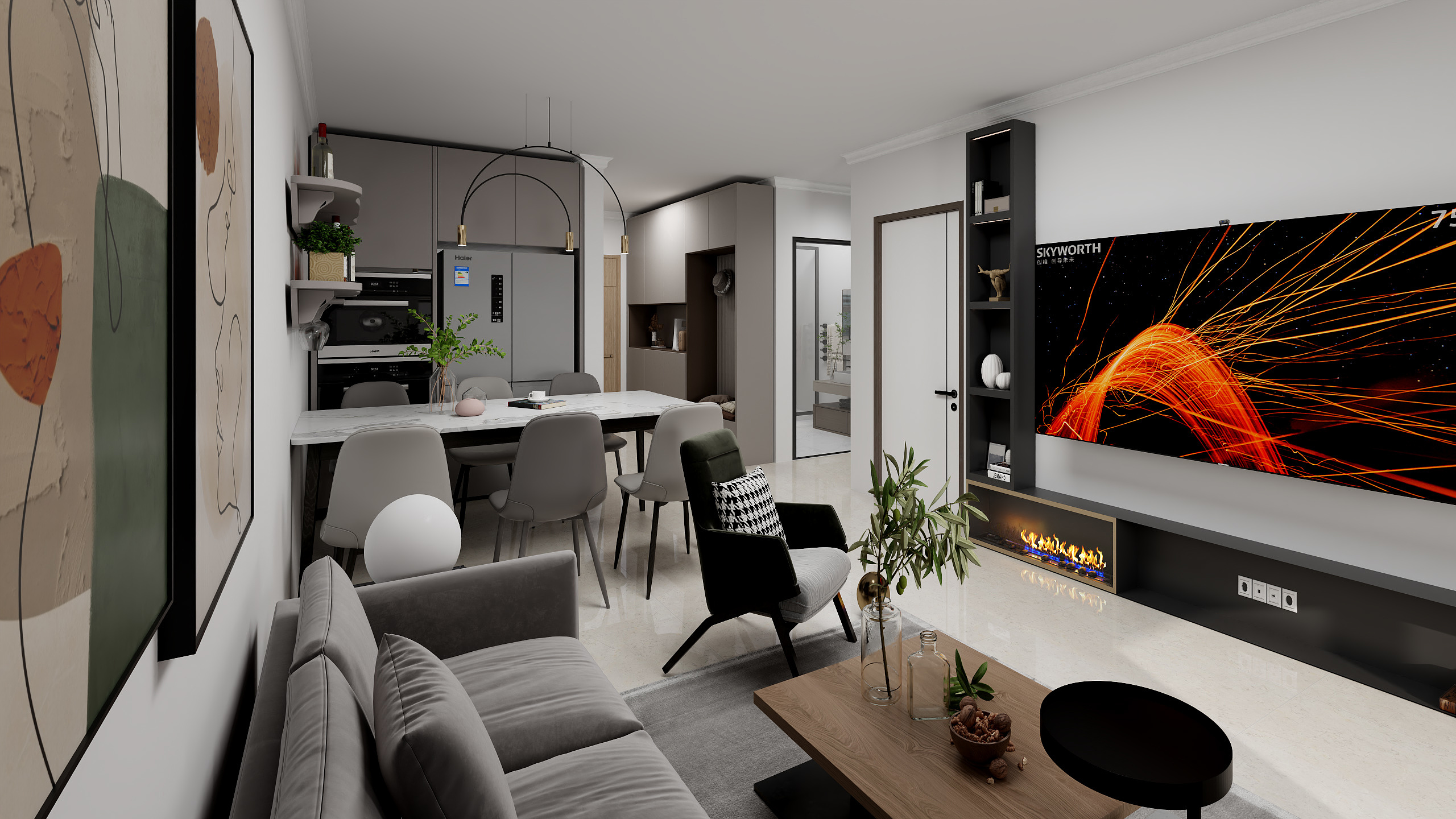 摩羯座家设计师-杨闸新村2室2厅1厨1卫-装修设计方案