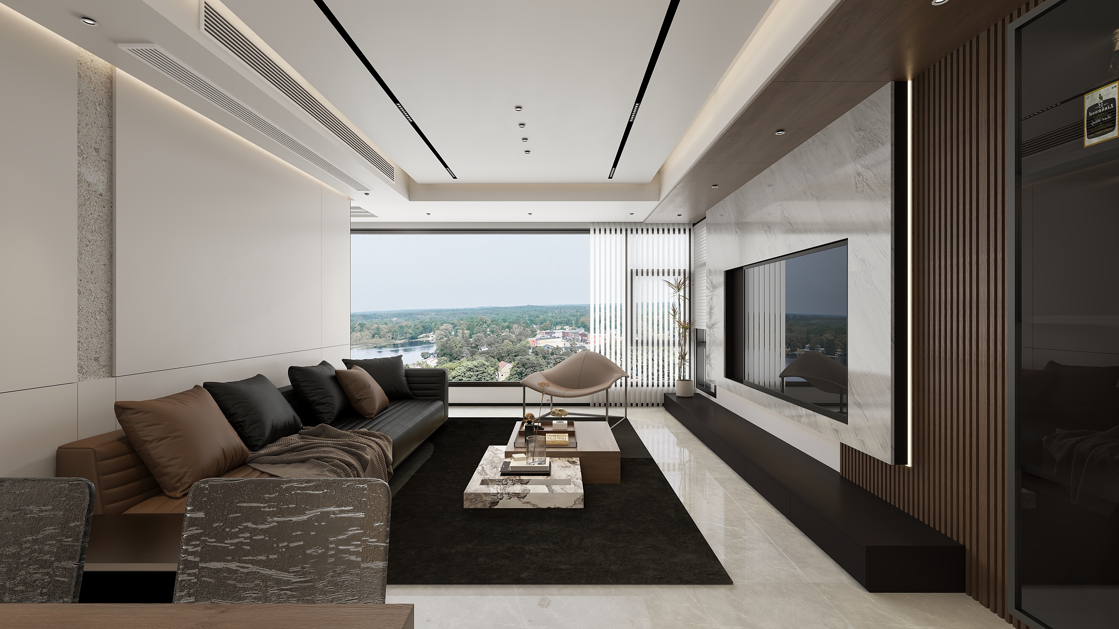 设计师HUANGQIHAO-轻奢110㎡4室装修效果图