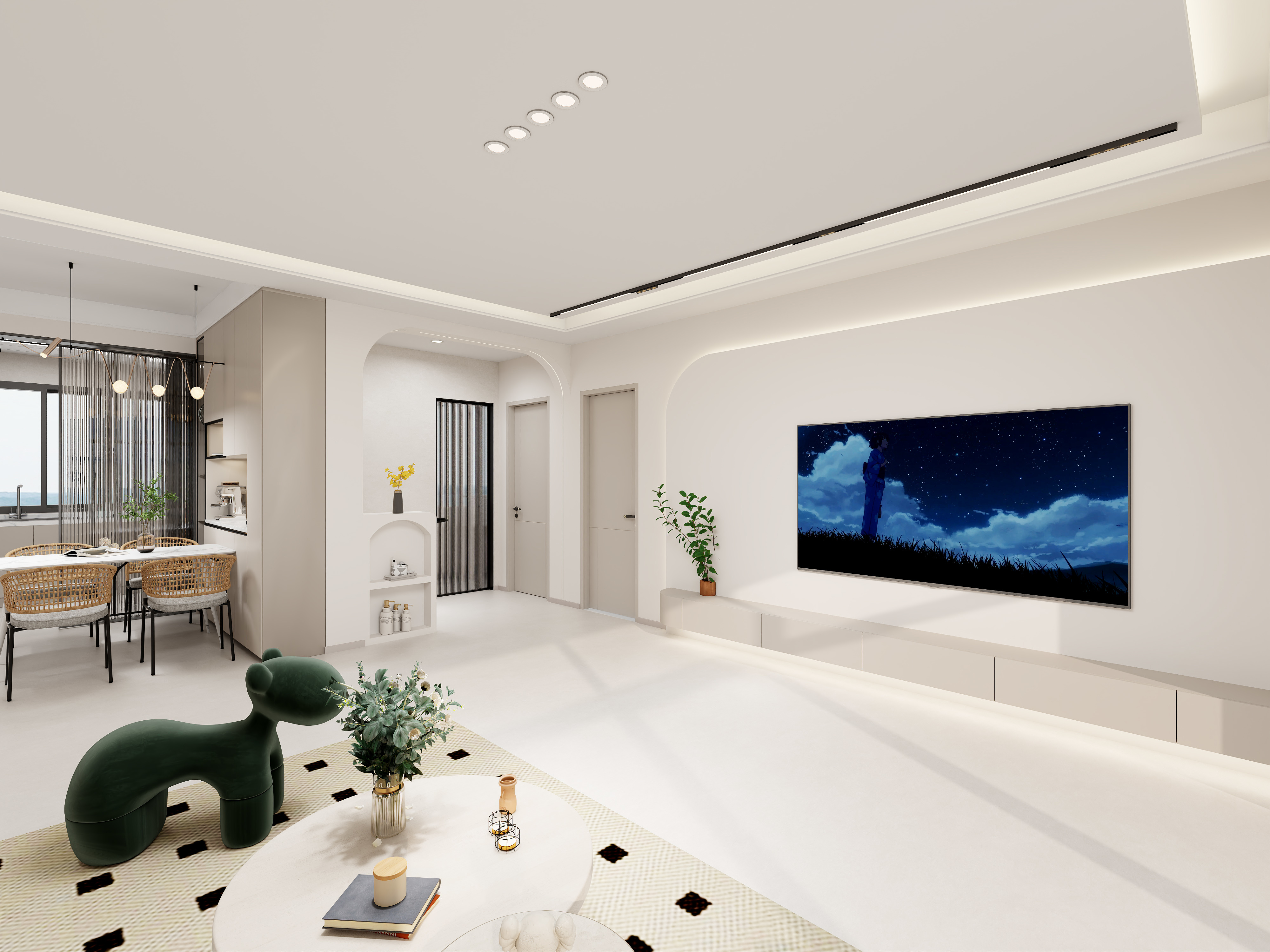 艺雅丽-135平奶油风装修效果图