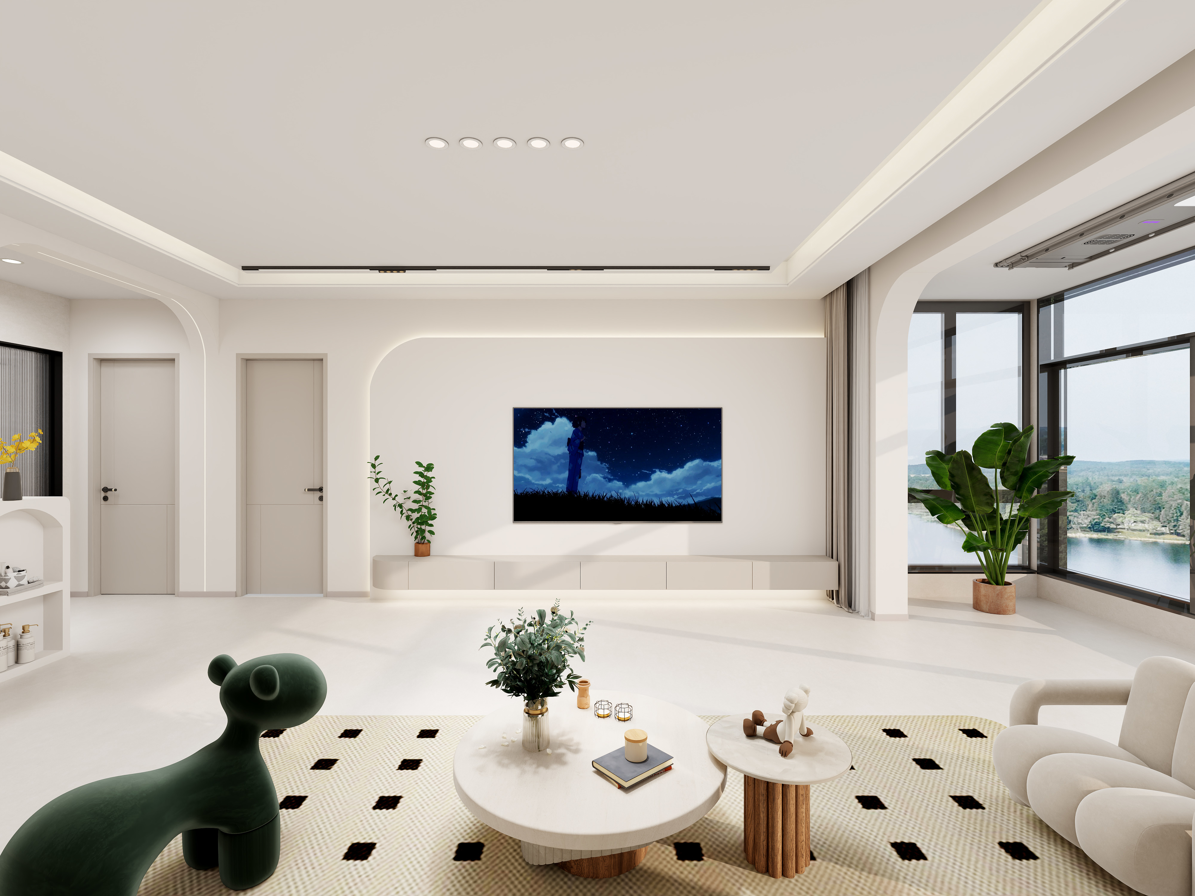 艺雅丽-135平奶油风 装修效果图