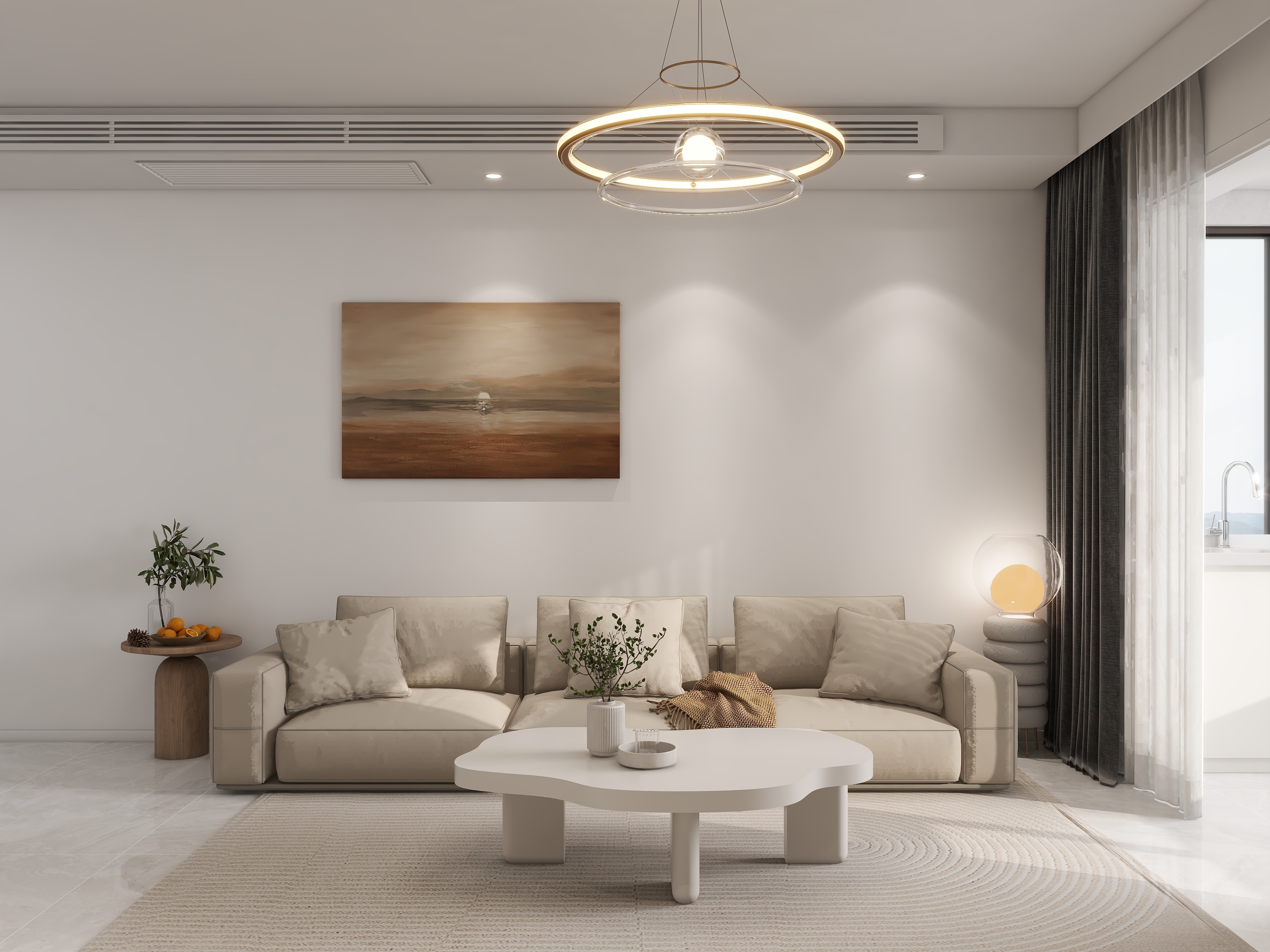 华的新一家装饰-清泉小区D12号楼8层奶油风-装修设计方案