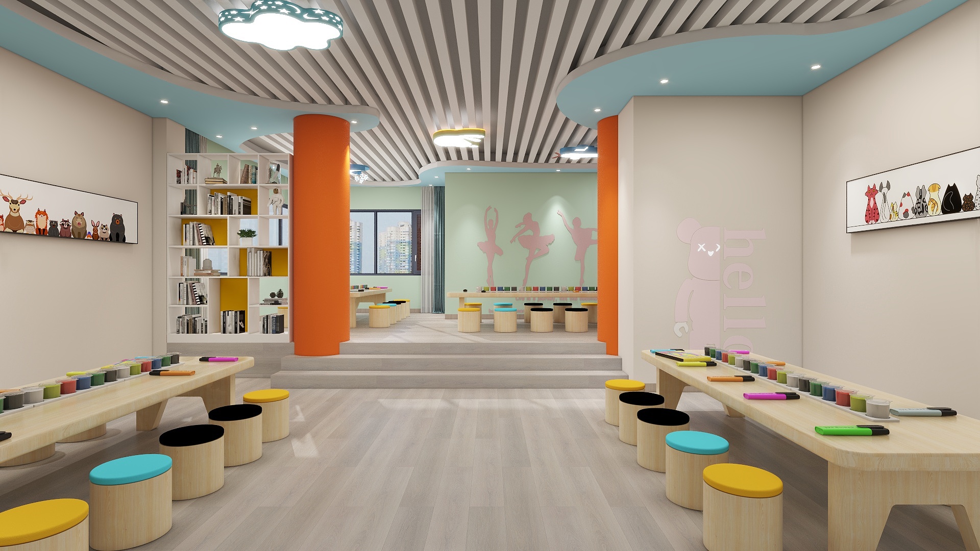 唐湘红-幼儿园美术室-装修设计方案