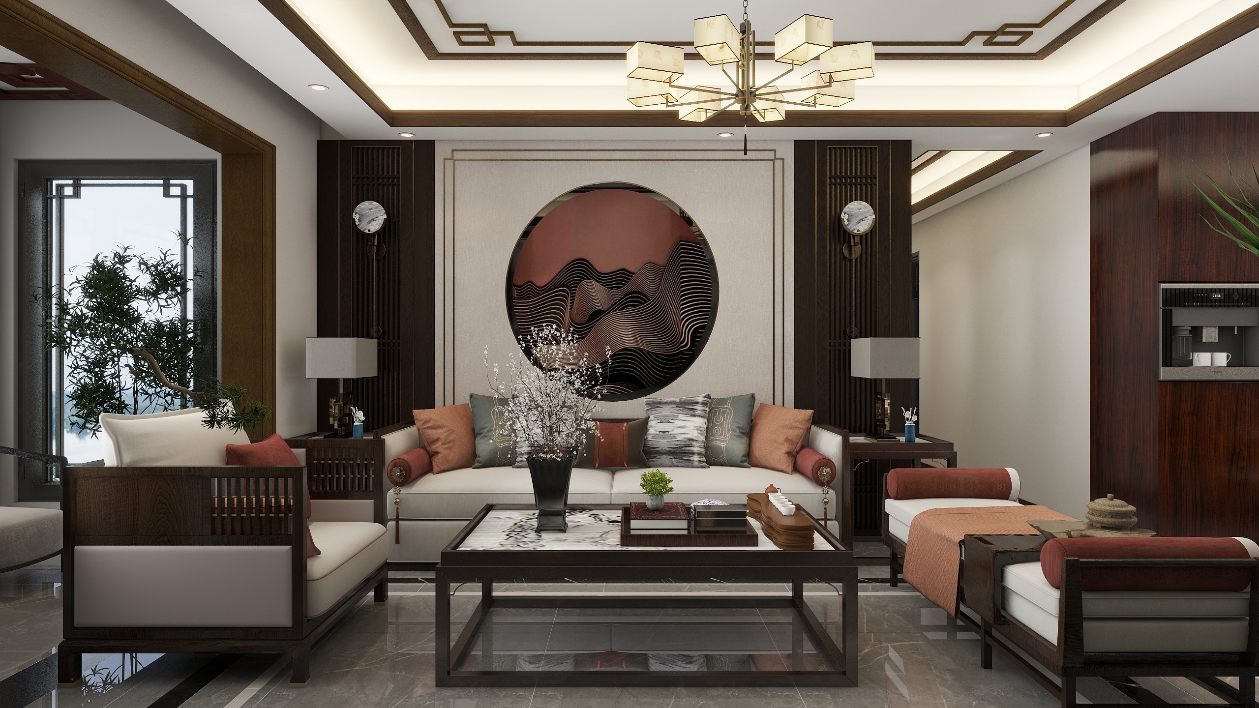 全屋定制设计321-锦绣家园127㎡2室装修效果图