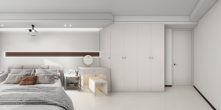 SnowWolfDesign-中央悦城2-2-1203奶油风-装修设计方案