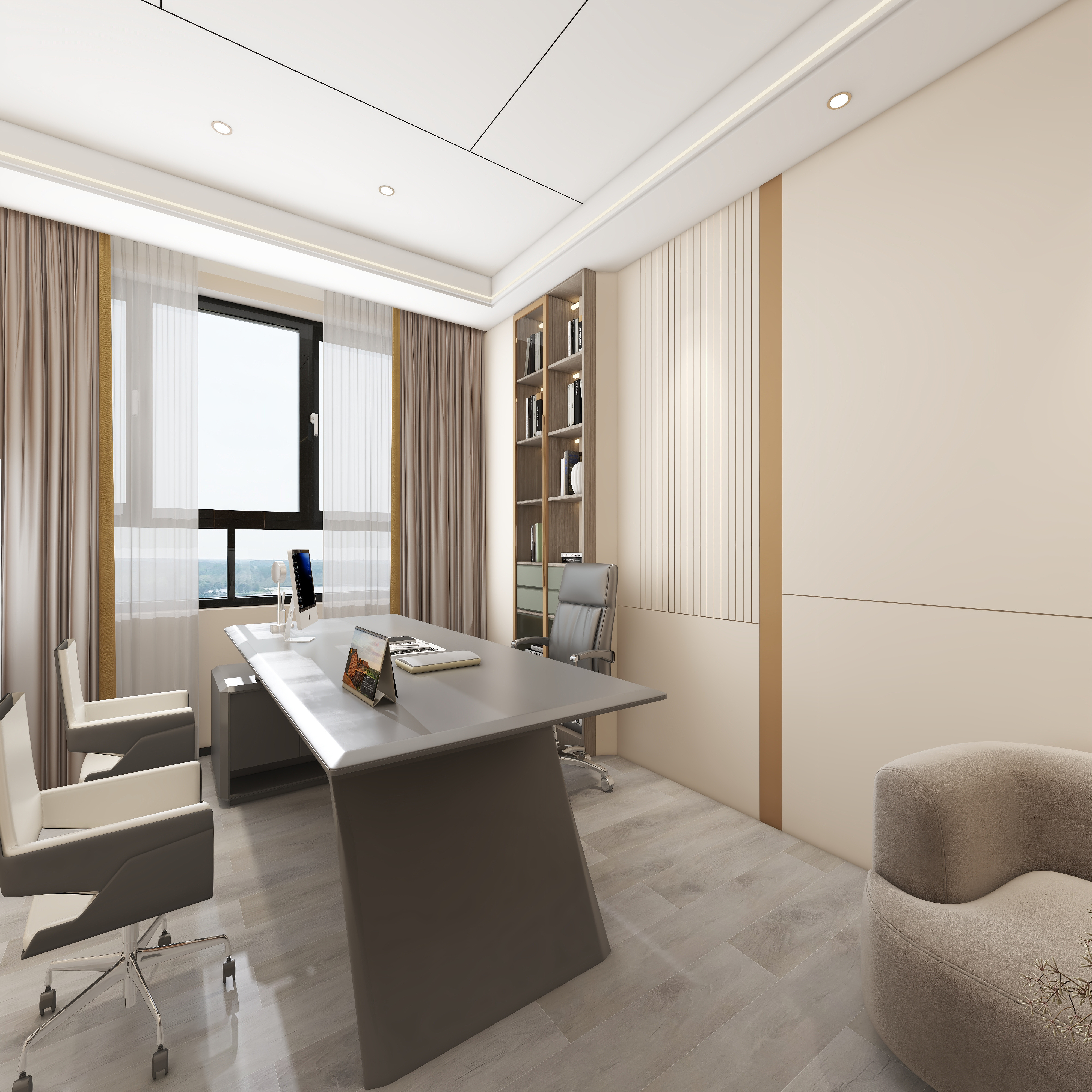 全屋定制..888-办公楼一层业务2装修效果图第3张