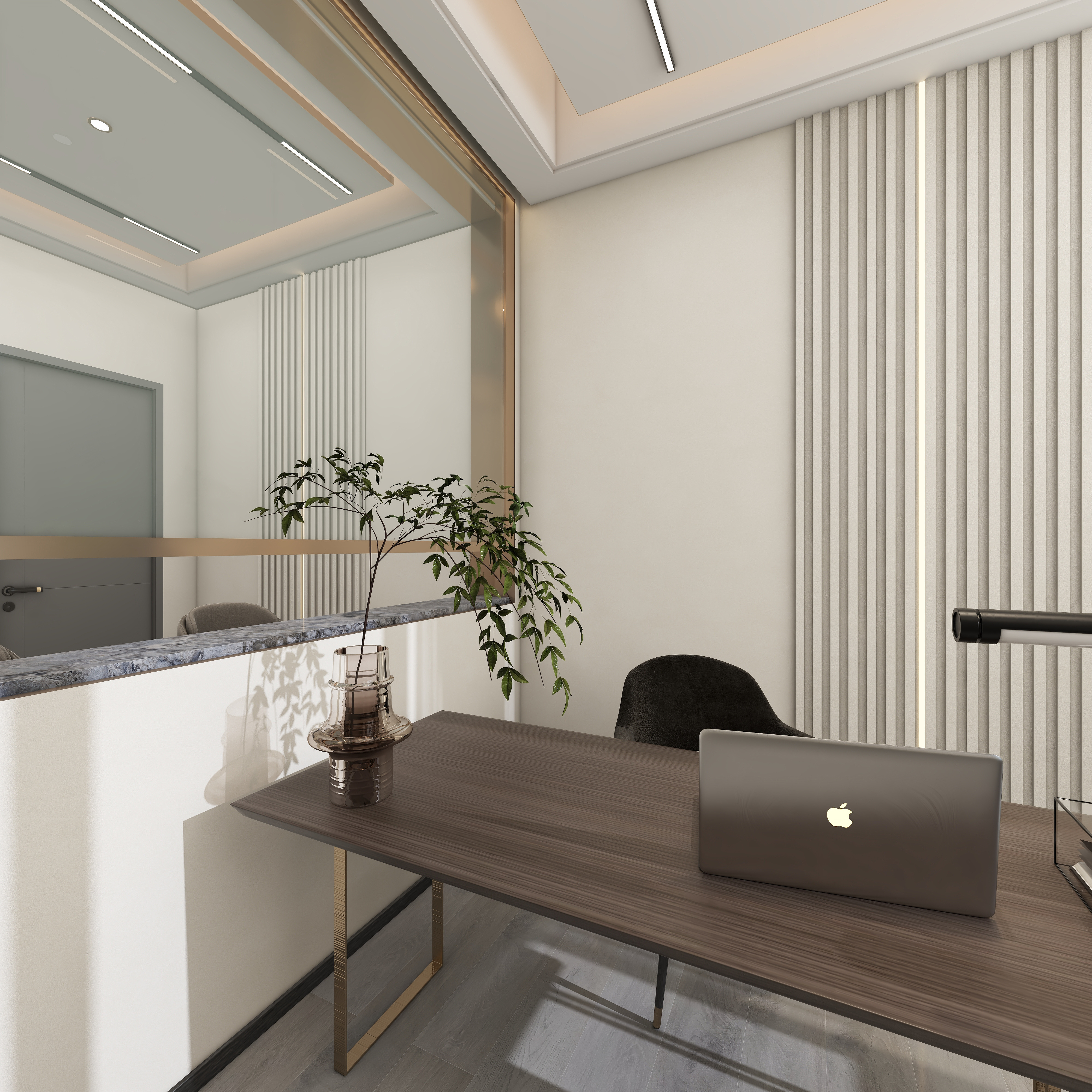 全屋定制..888-办公楼一层财务室装修效果图第3张