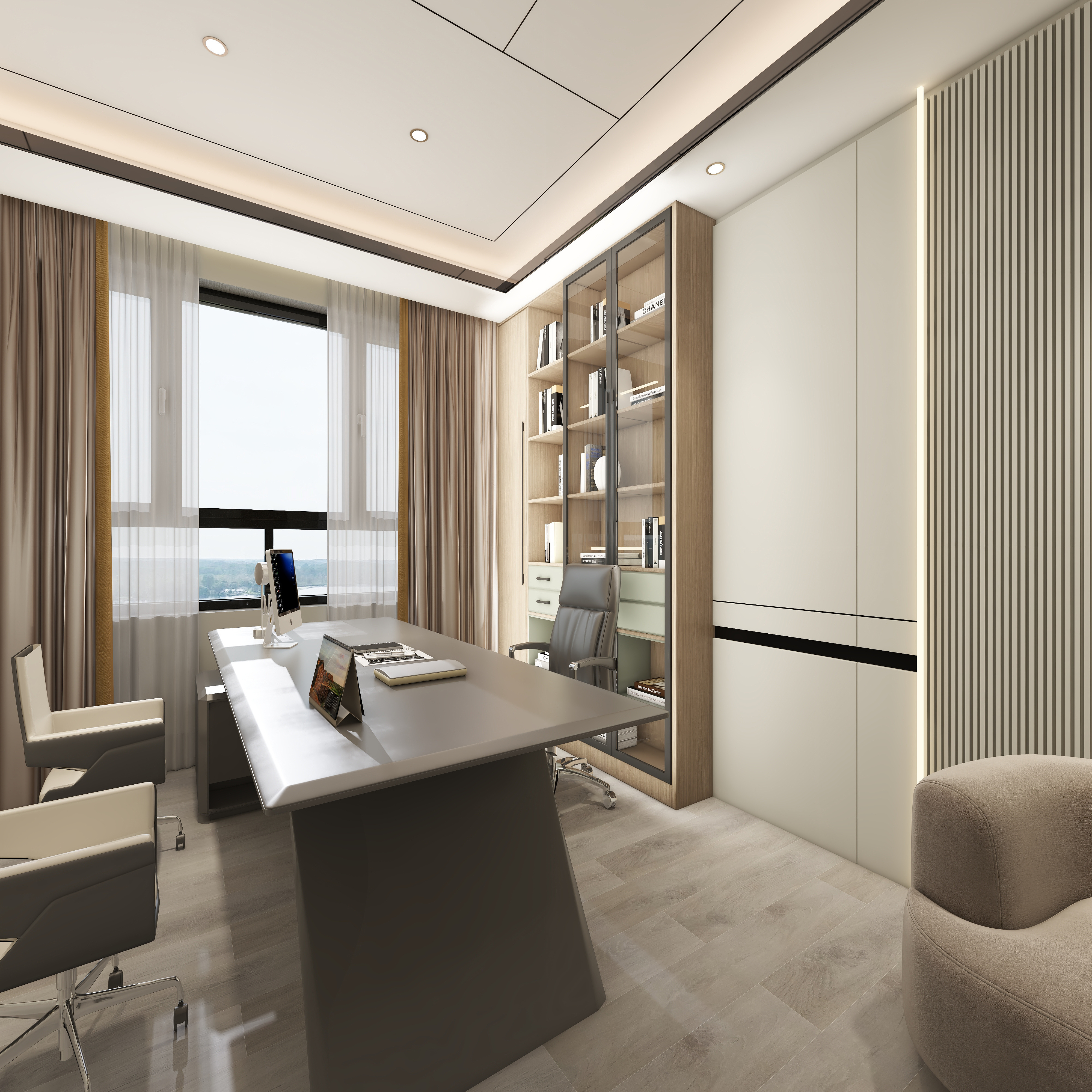 全屋定制..888-办公楼一层业务4装修效果图第3张