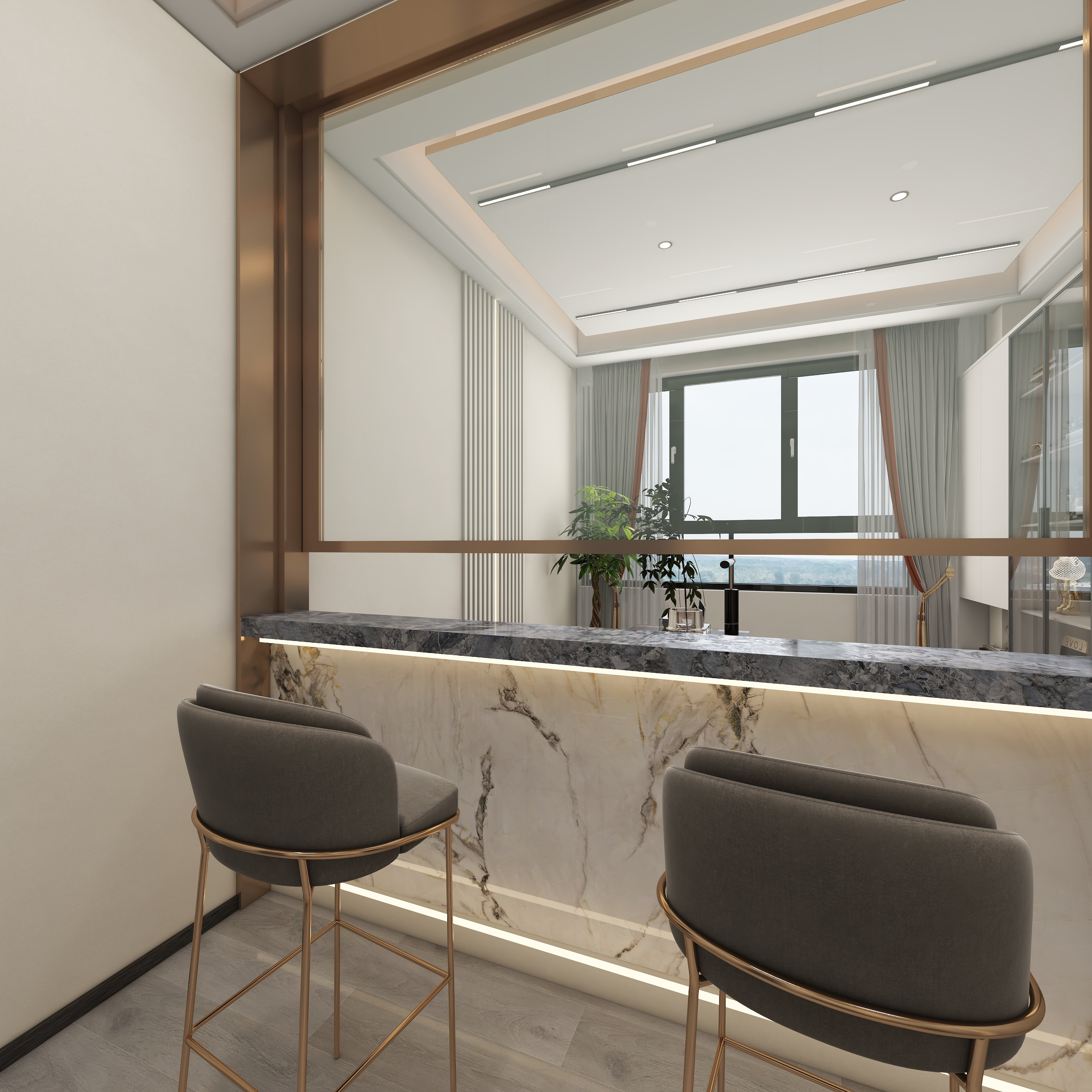 全屋定制..888-办公楼一层财务室装修效果图第3张