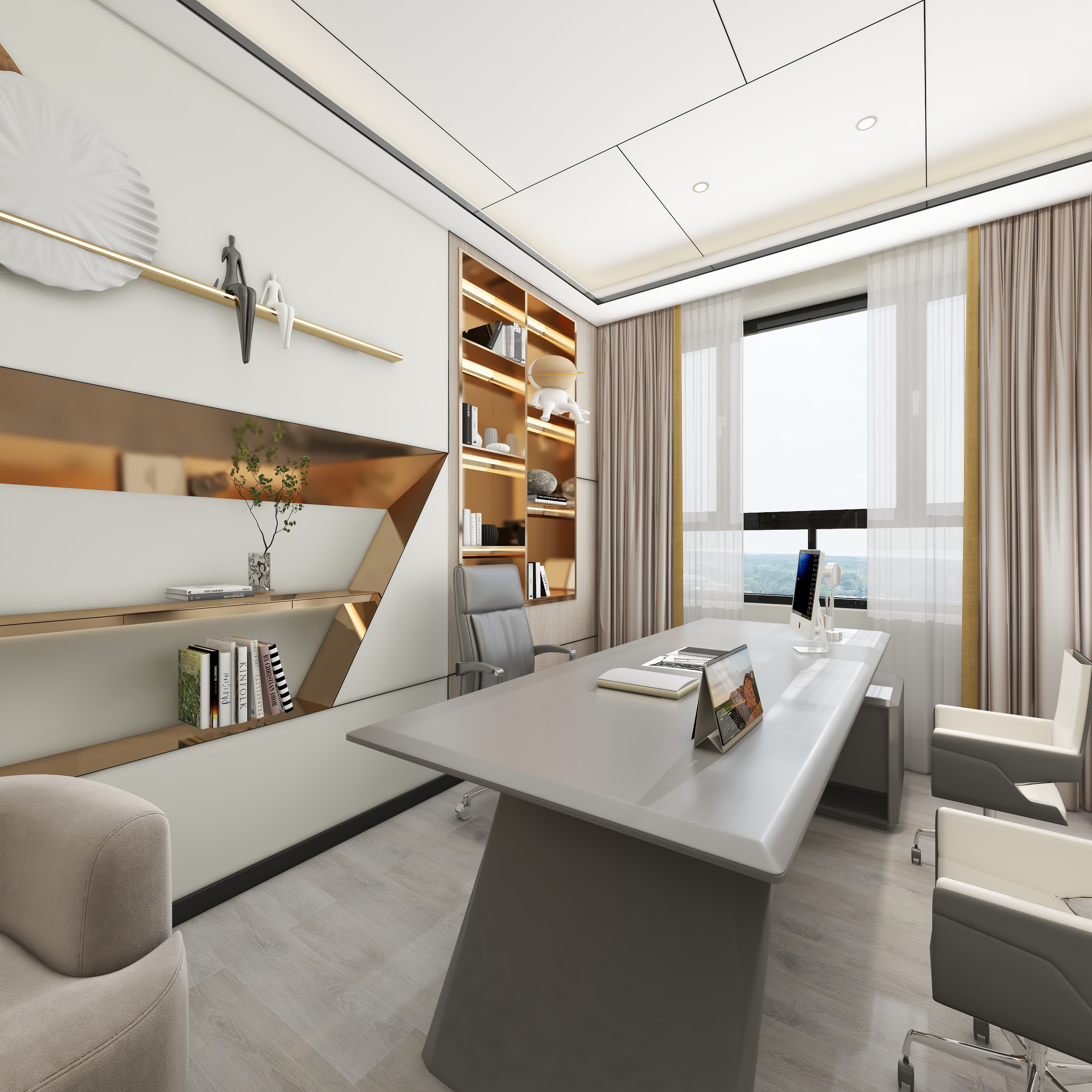 全屋定制..888-办公楼一层业务1装修效果图第3张