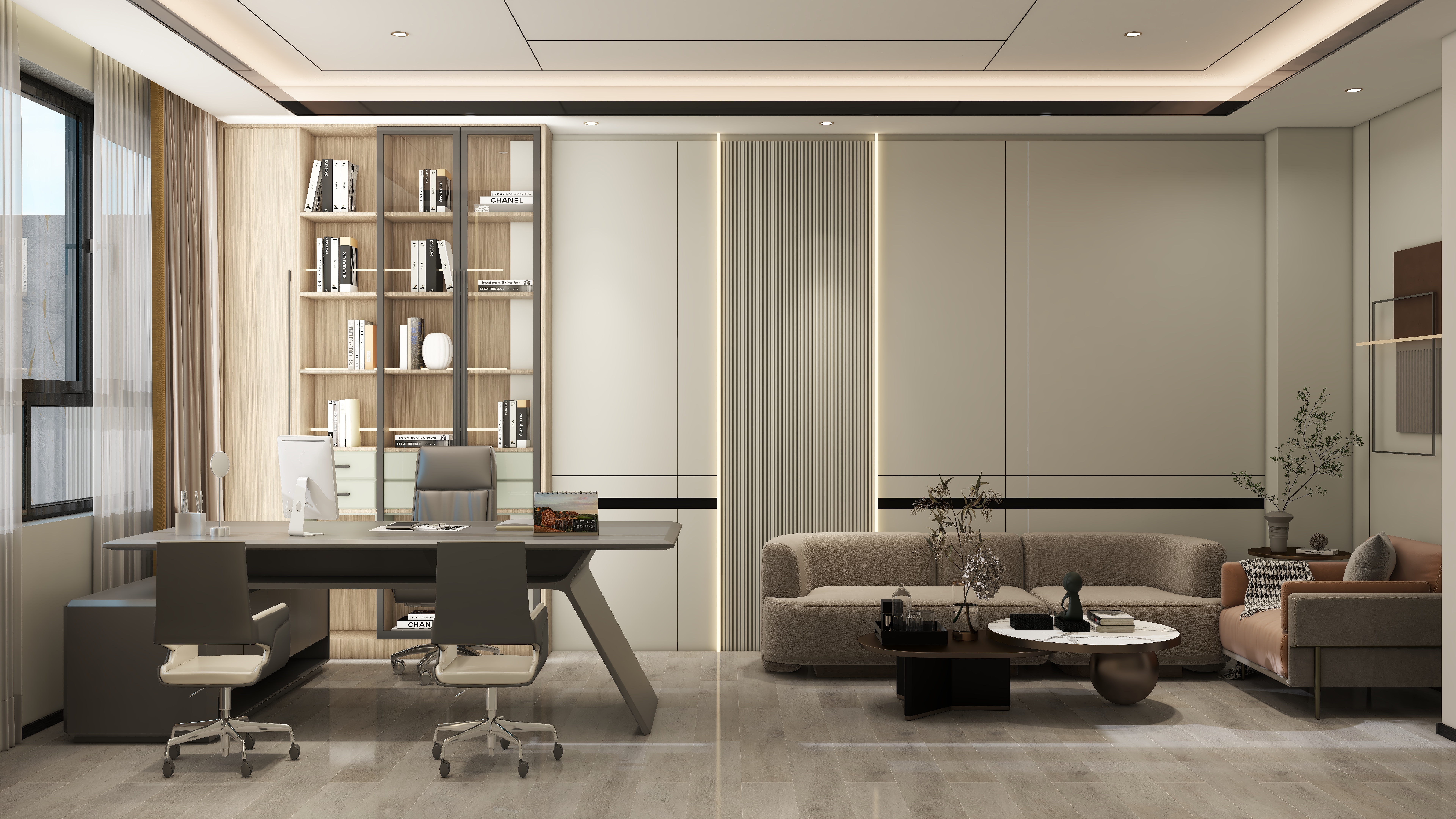 全屋定制..888-办公楼一层业务4装修效果图第1张