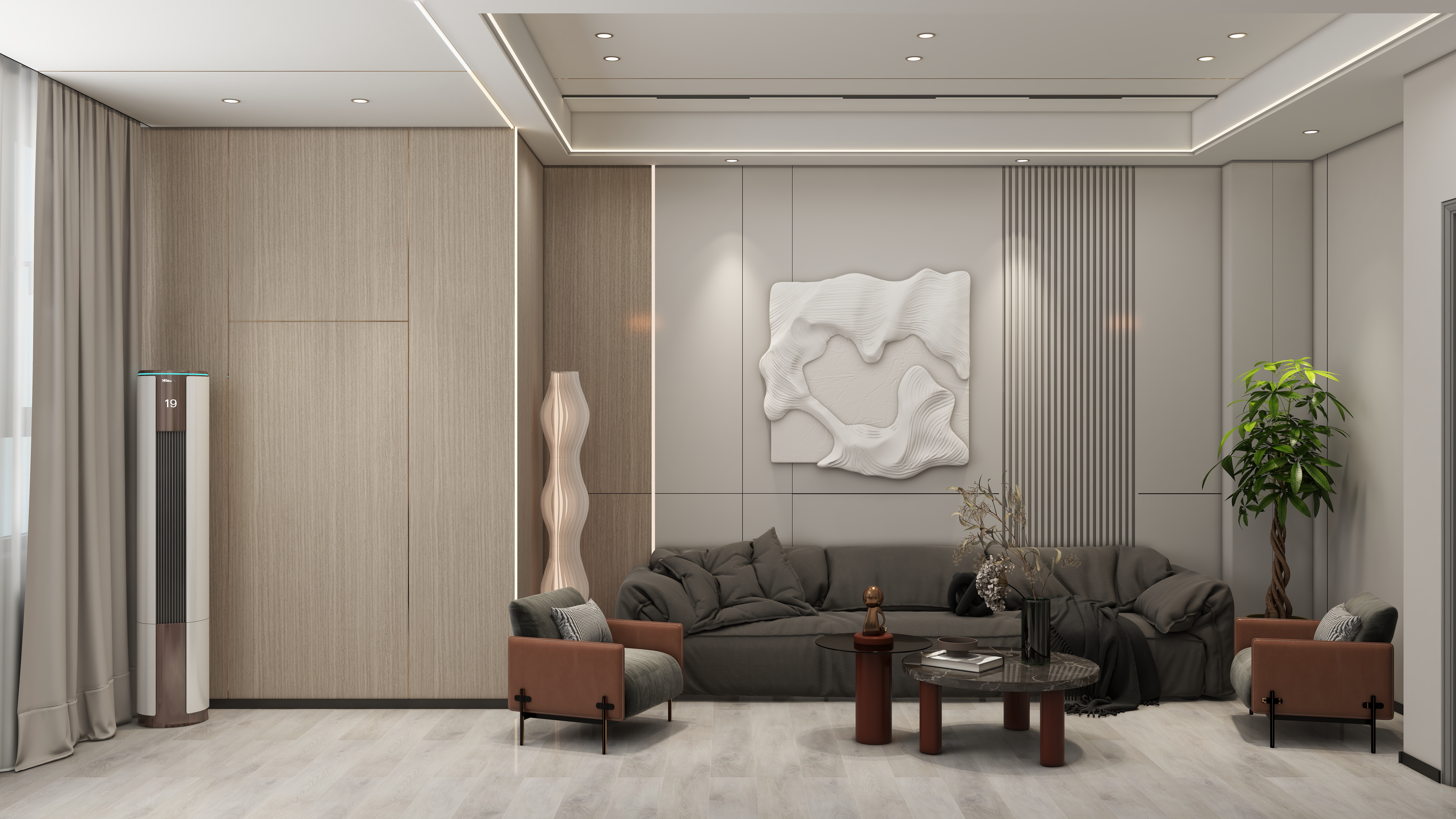 全屋定制..888-办公楼一层总经理室装修效果图第2张