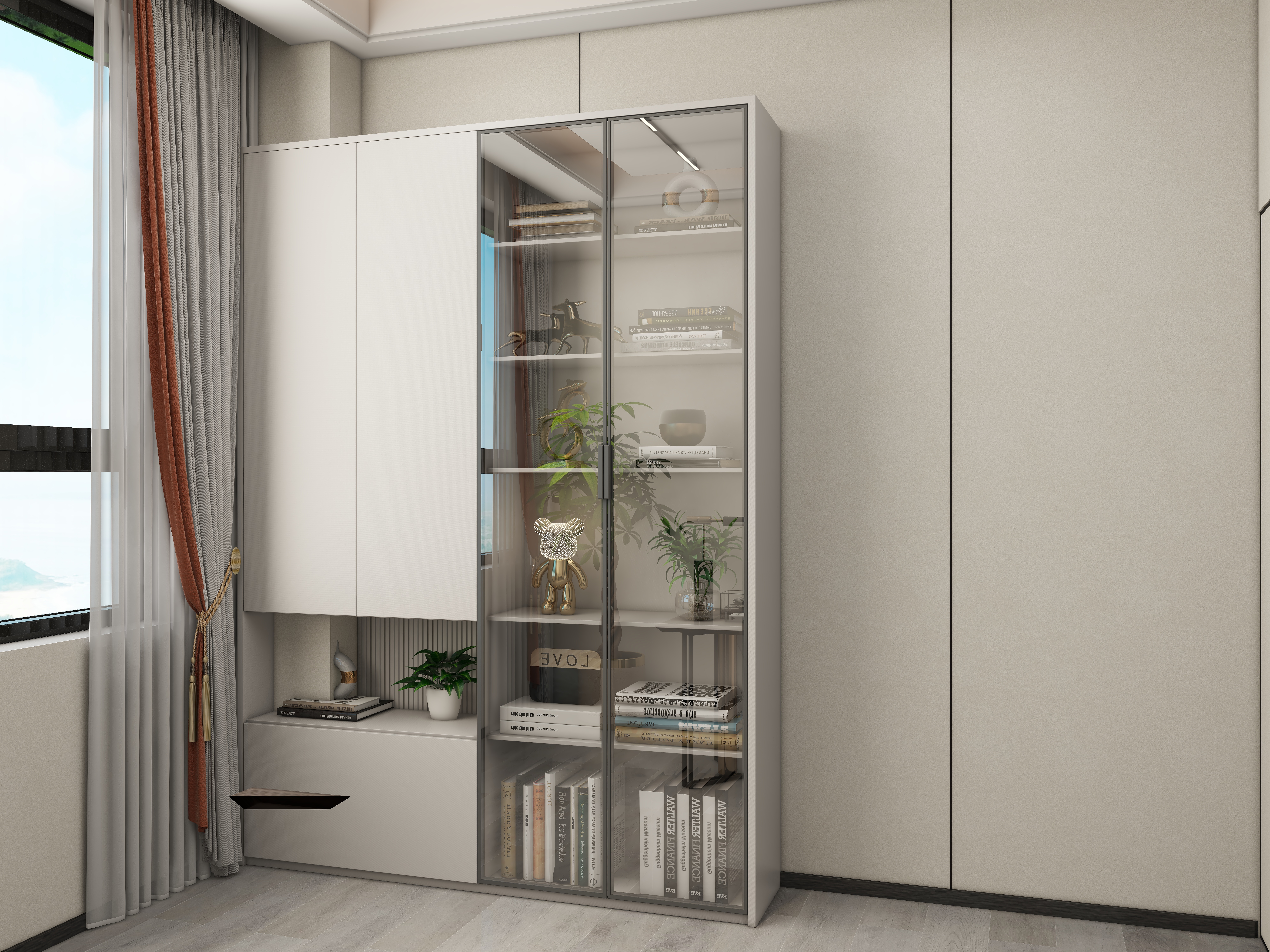 全屋定制..888-办公楼一层财务室装修效果图第1张