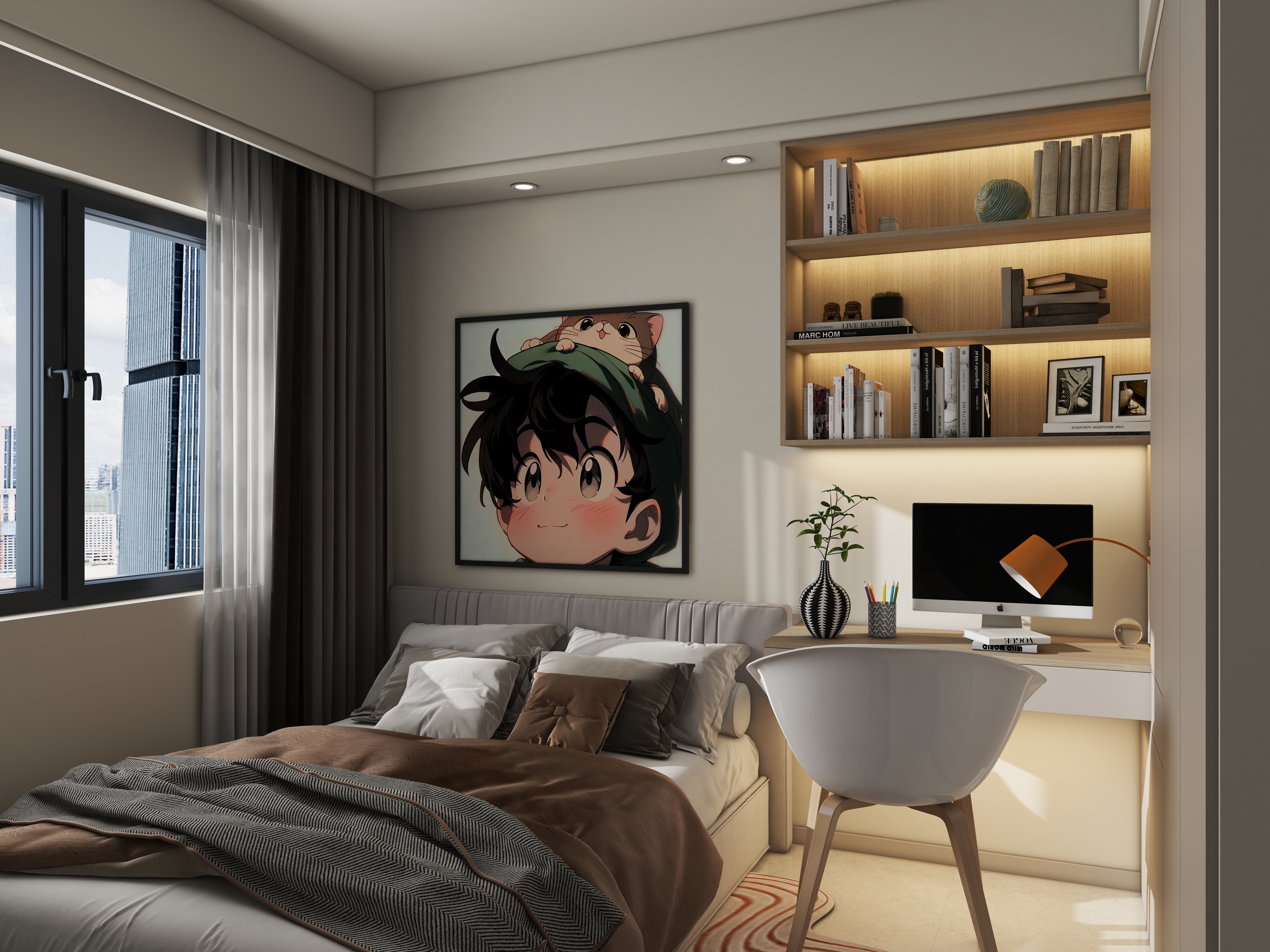 小何宝贝-3室奶油现代风-装修设计方案