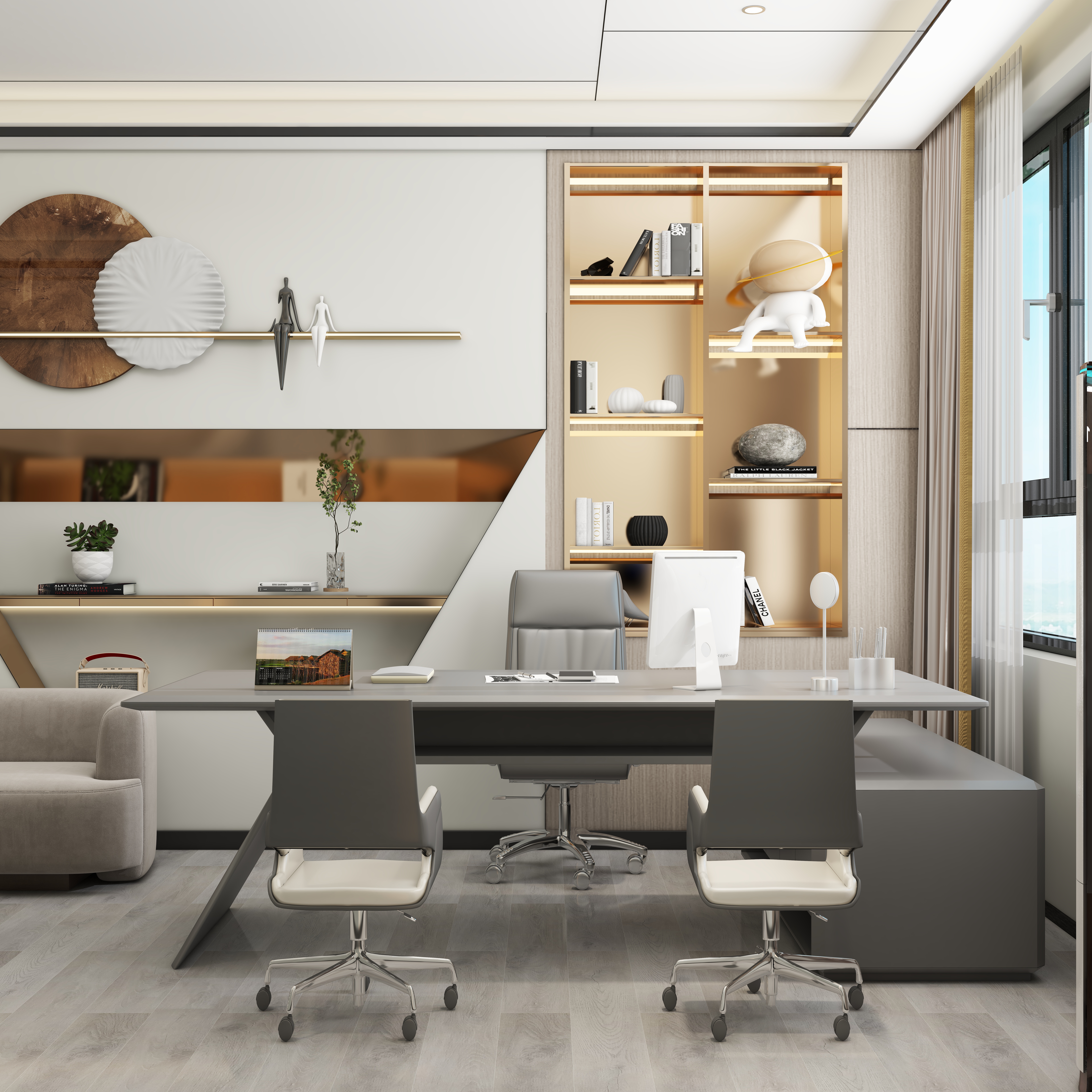 全屋定制..888-办公楼一层业务1装修效果图第2张