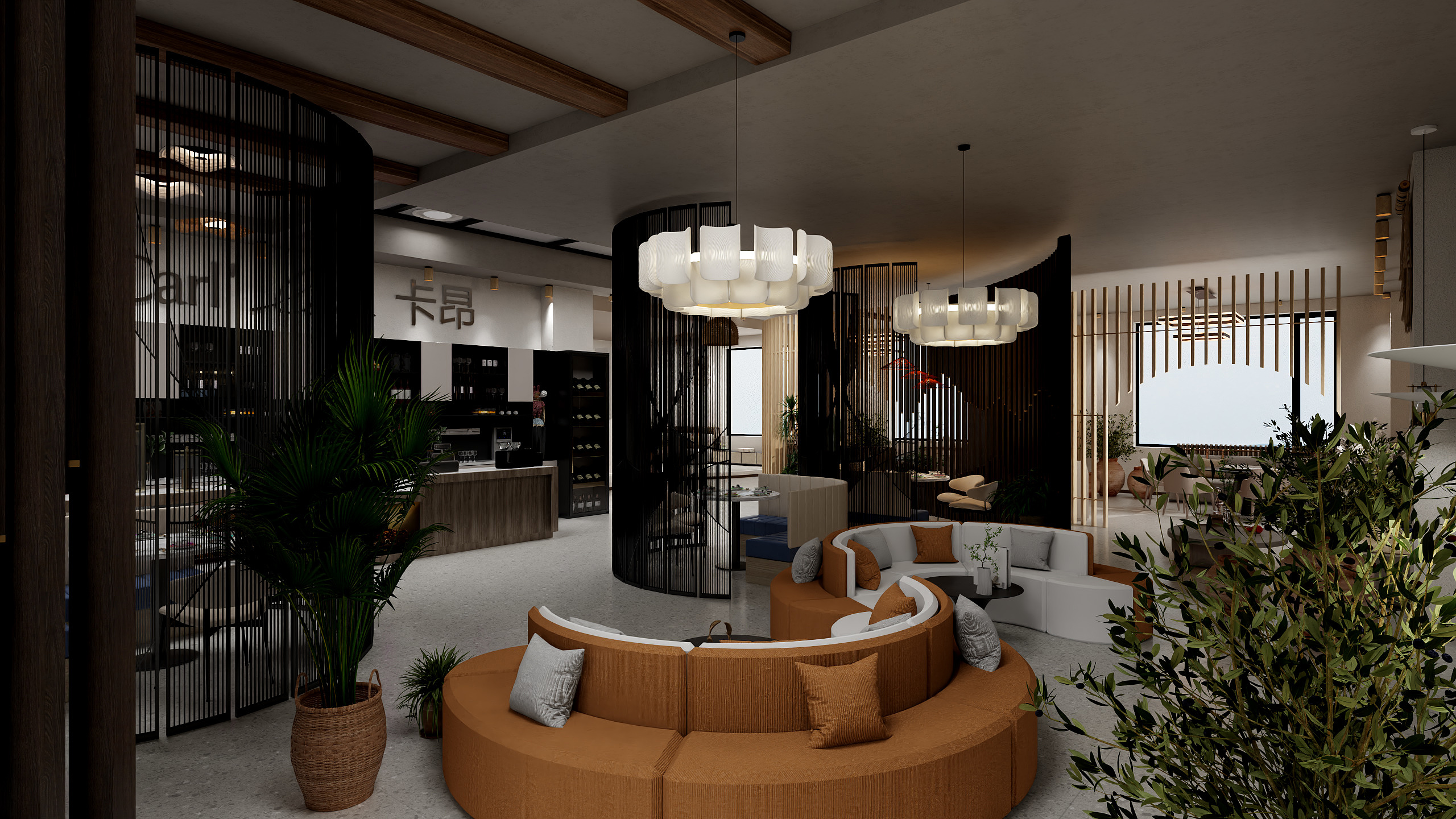 CzyO-餐饮空间户型装修效果图