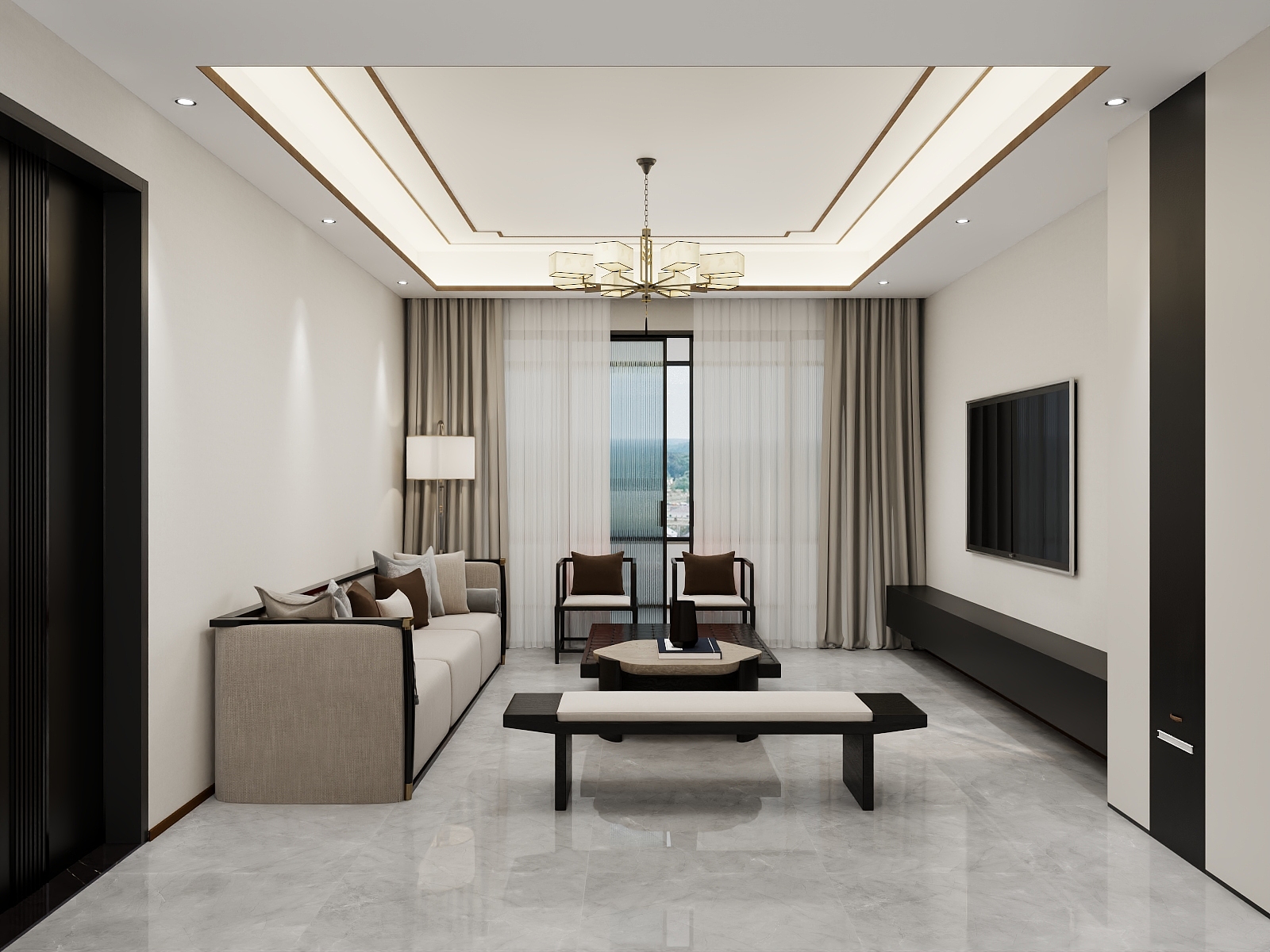 100元设计方案-166m²现代风格设计装修效果图