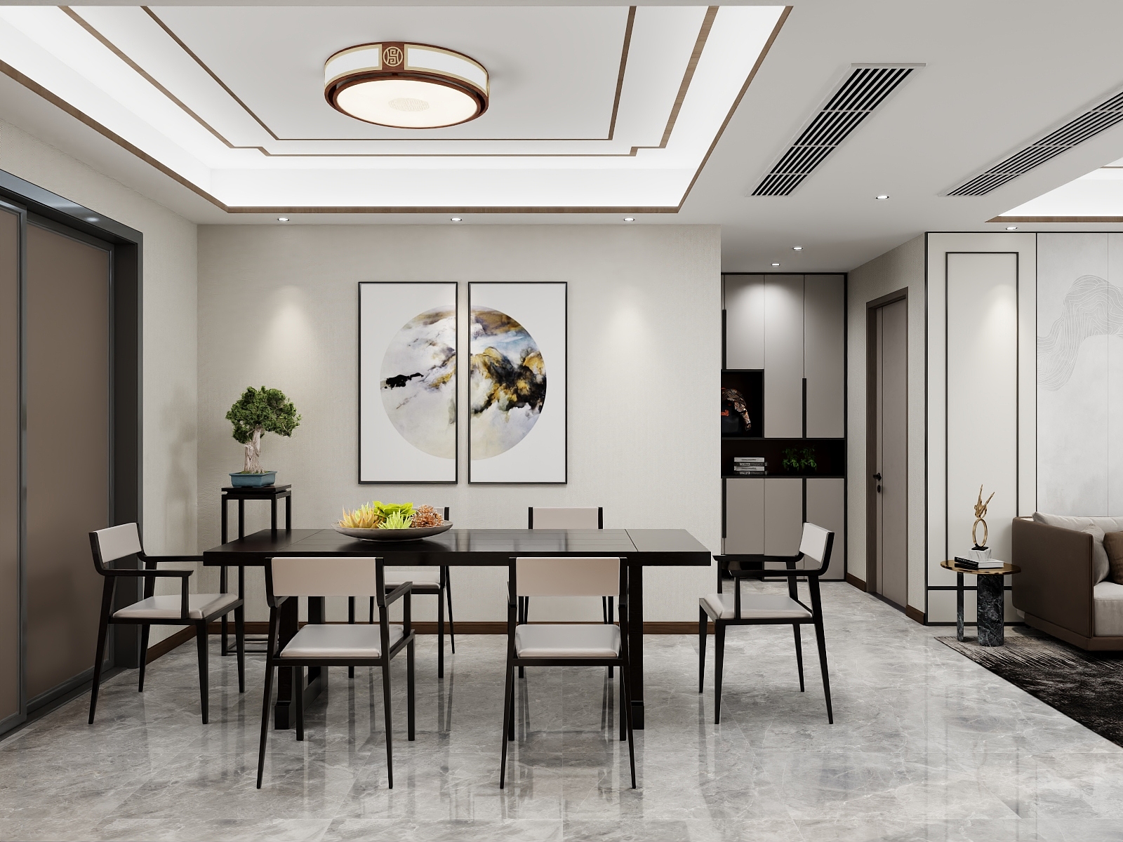 100元设计方案-161m²现代简约风格设计装修效果图