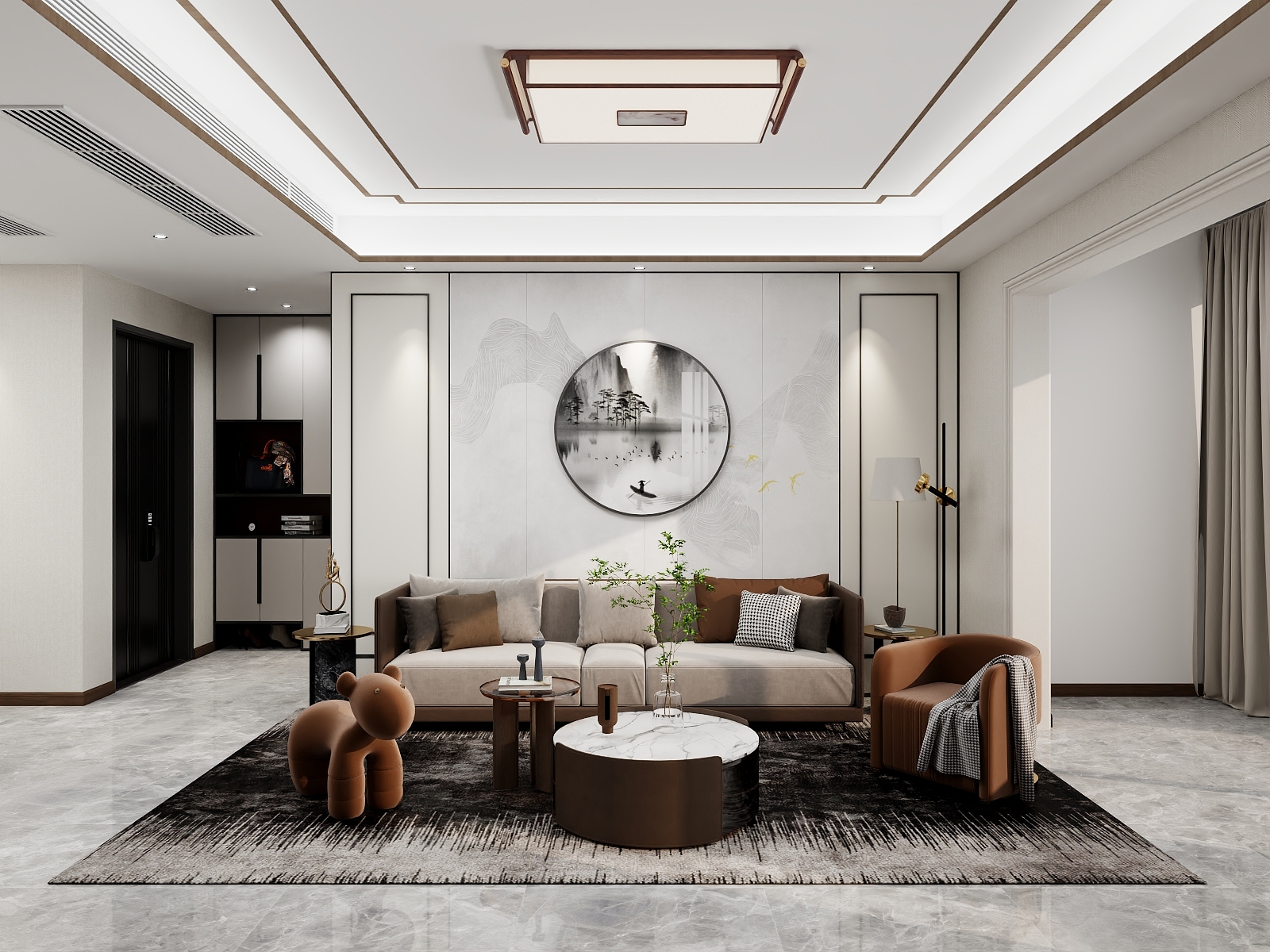 100元设计方案-161m²现代简约风格设计装修效果图