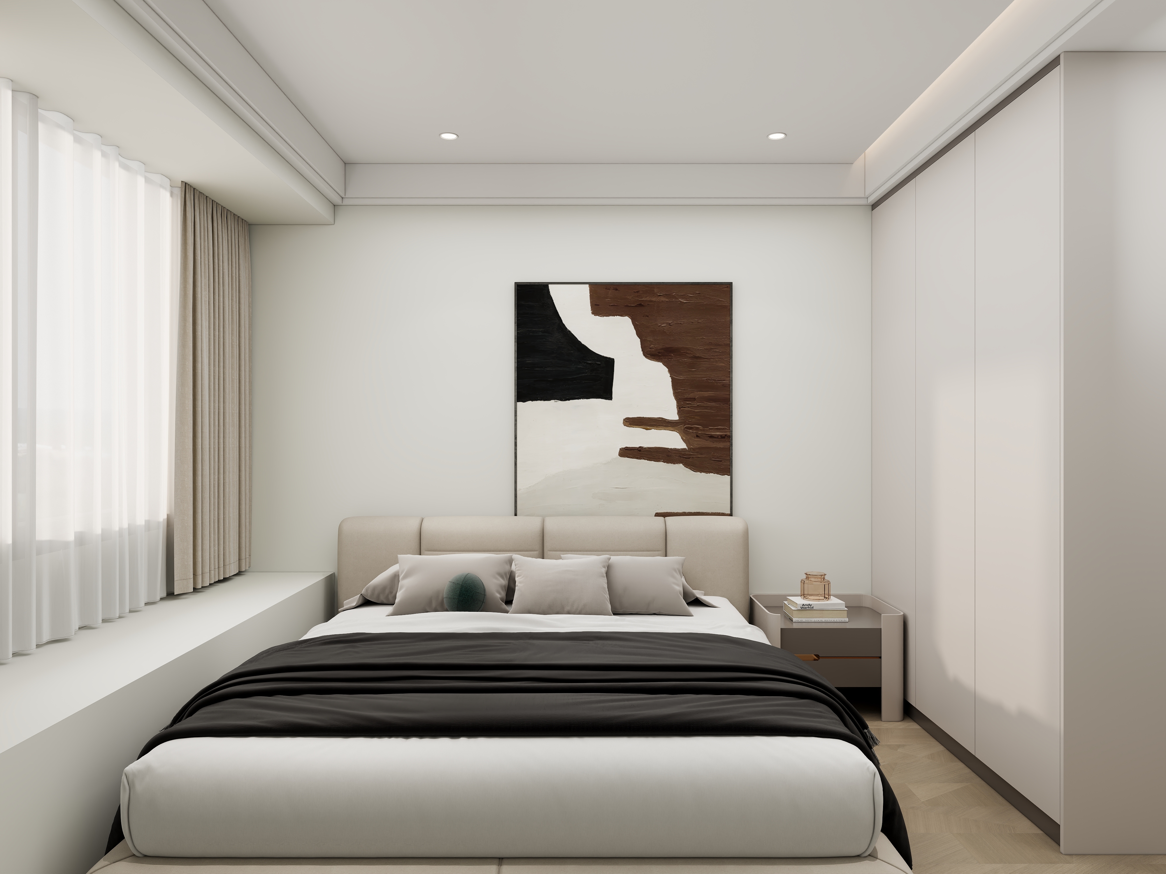 壹诺设计工作室-83㎡3室-现代简约装修效果图