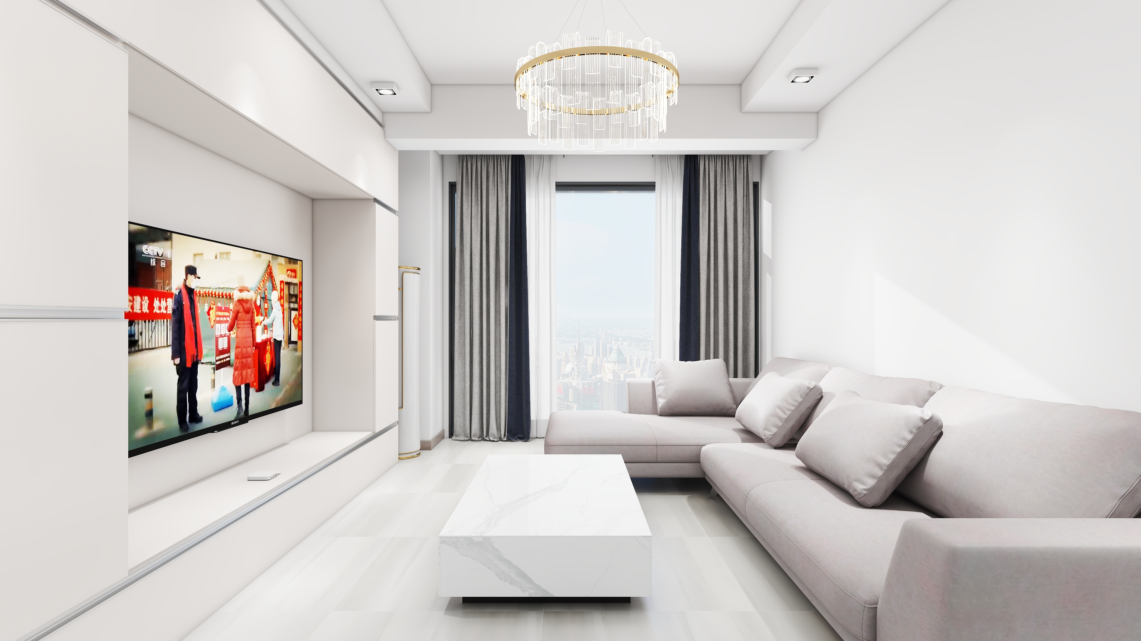 kk全案设计-武胜龙鑫雍合湾现代简约97㎡3室-装修设计方案