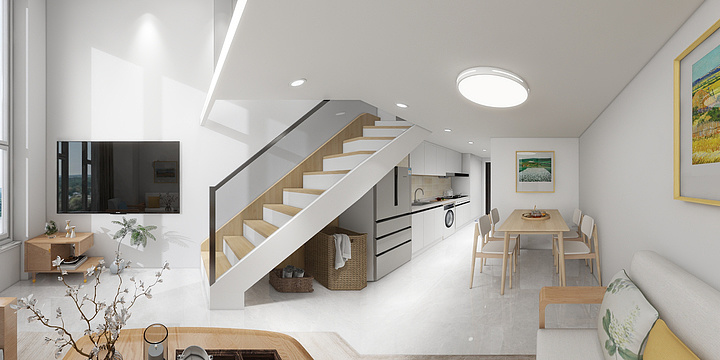 雨点斜飘-明博新城·公寓31-1-1920-装修设计方案