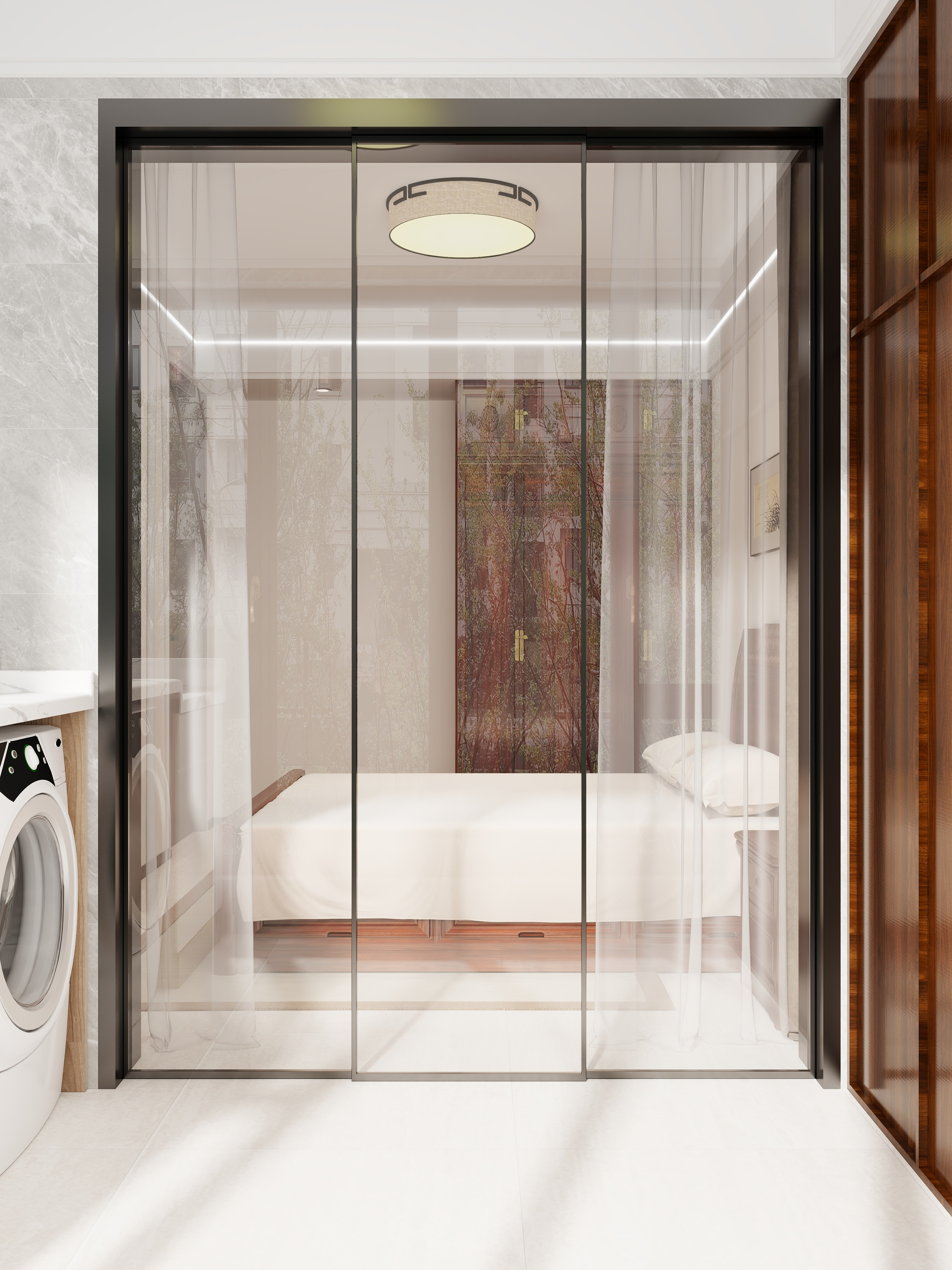 沐光|知行视觉设计工作室-阿东-禅意中式-4室2厅120平装修效果图