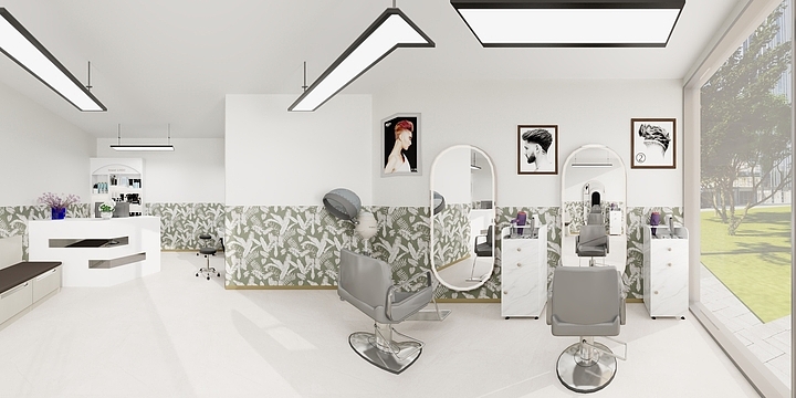 定制设计师小杨-理发店-装修设计方案