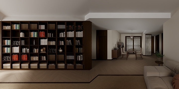 王鹏-140平4室中古风之家-装修设计方案